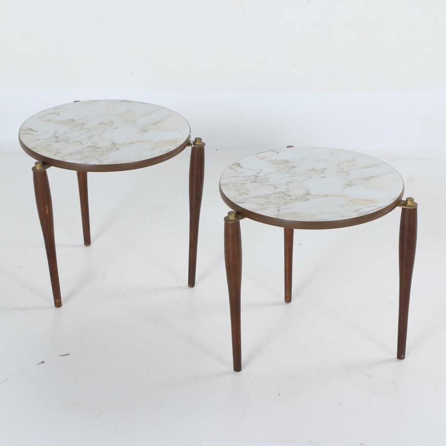 Vintage Mid Century Modern Stacking End Tables