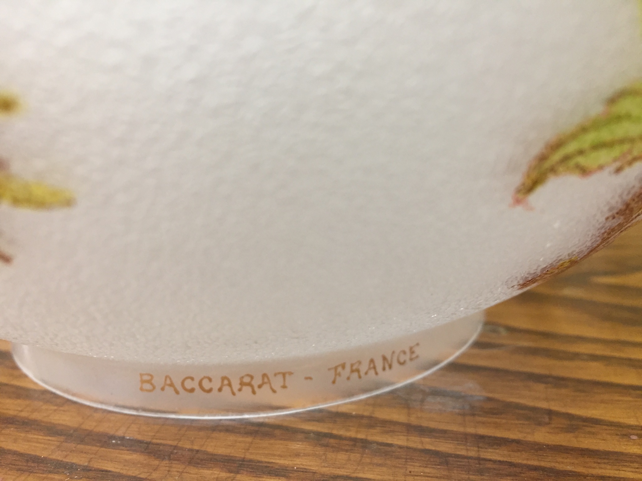 Antique Schierholz Porcelain Oil Lamp with Hand-Painted Baccarat Globe