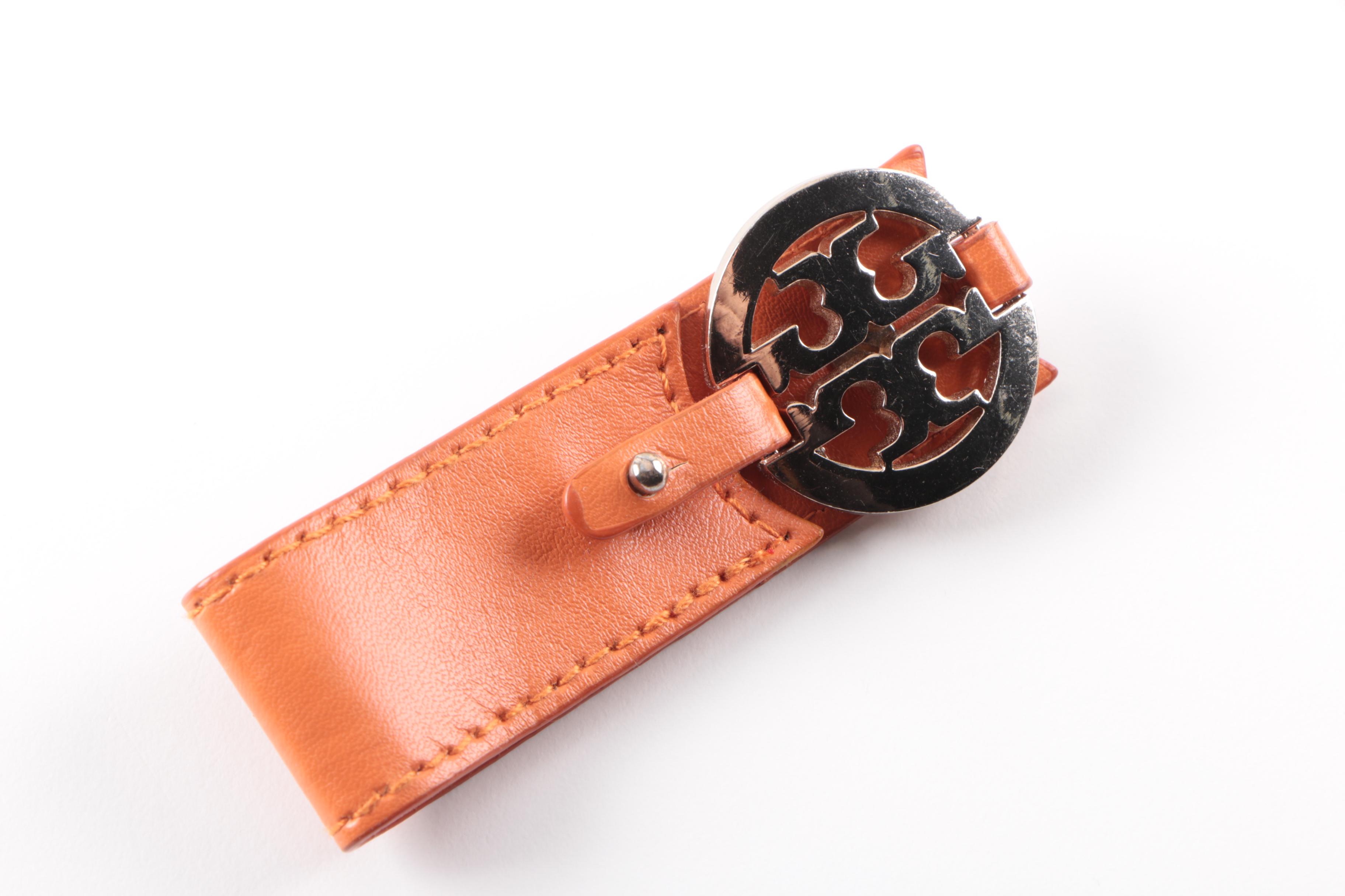 Orange Tone Jewelry Assortment Including Tory Burch Cuff Bracelet