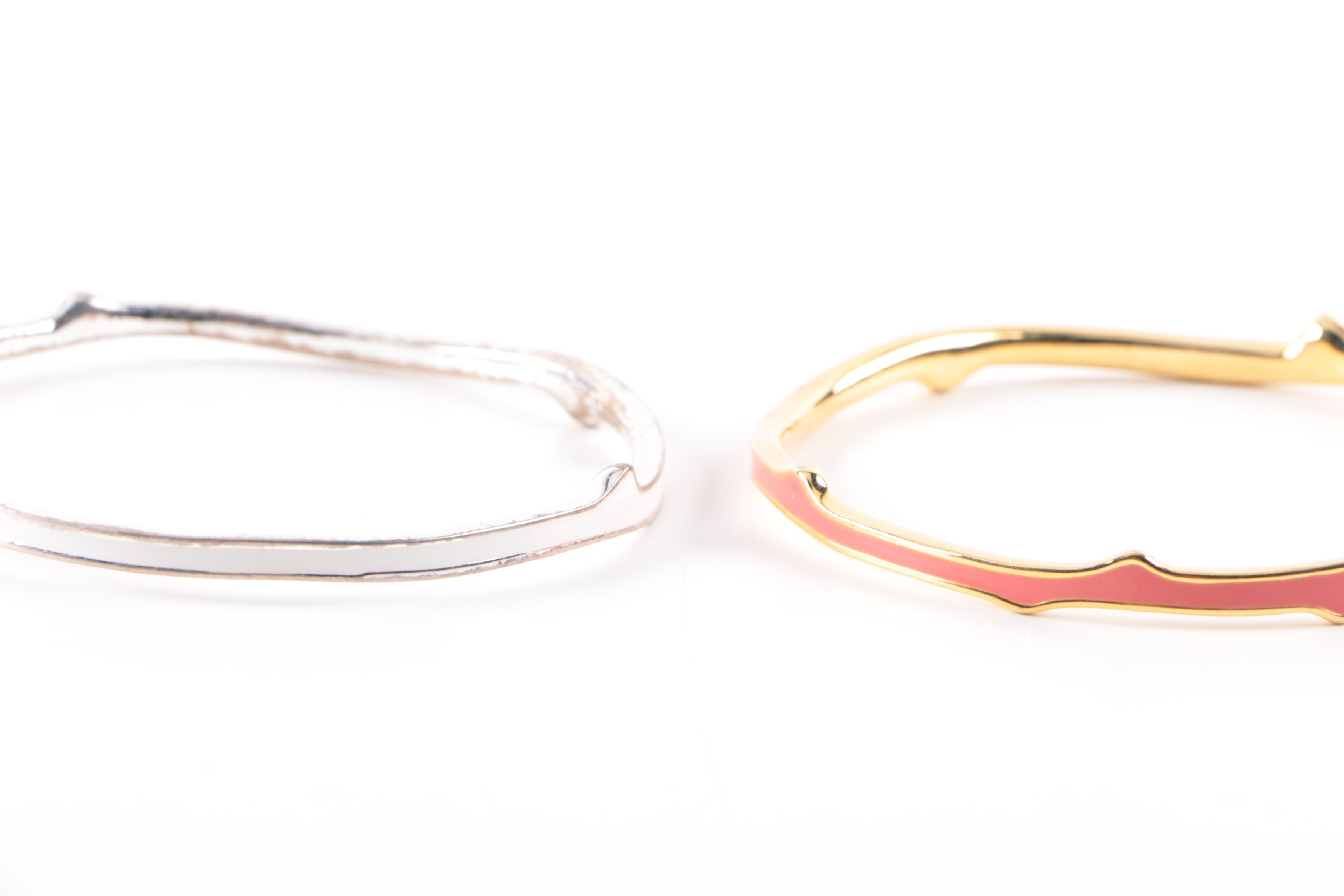 Orange Tone Jewelry Assortment Including Tory Burch Cuff Bracelet