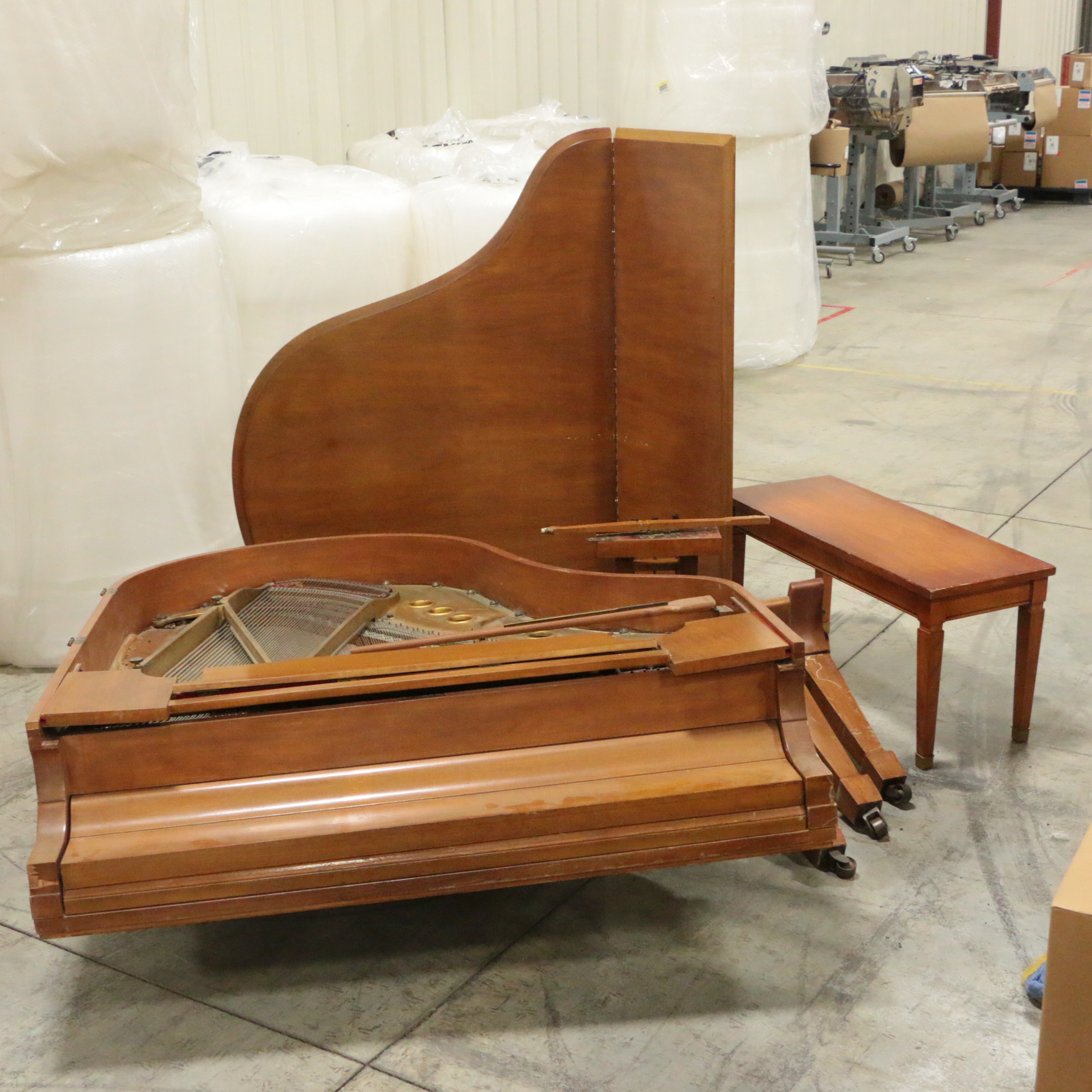 Disassembled C. Kurtzmann & Co. Baby Grand Piano