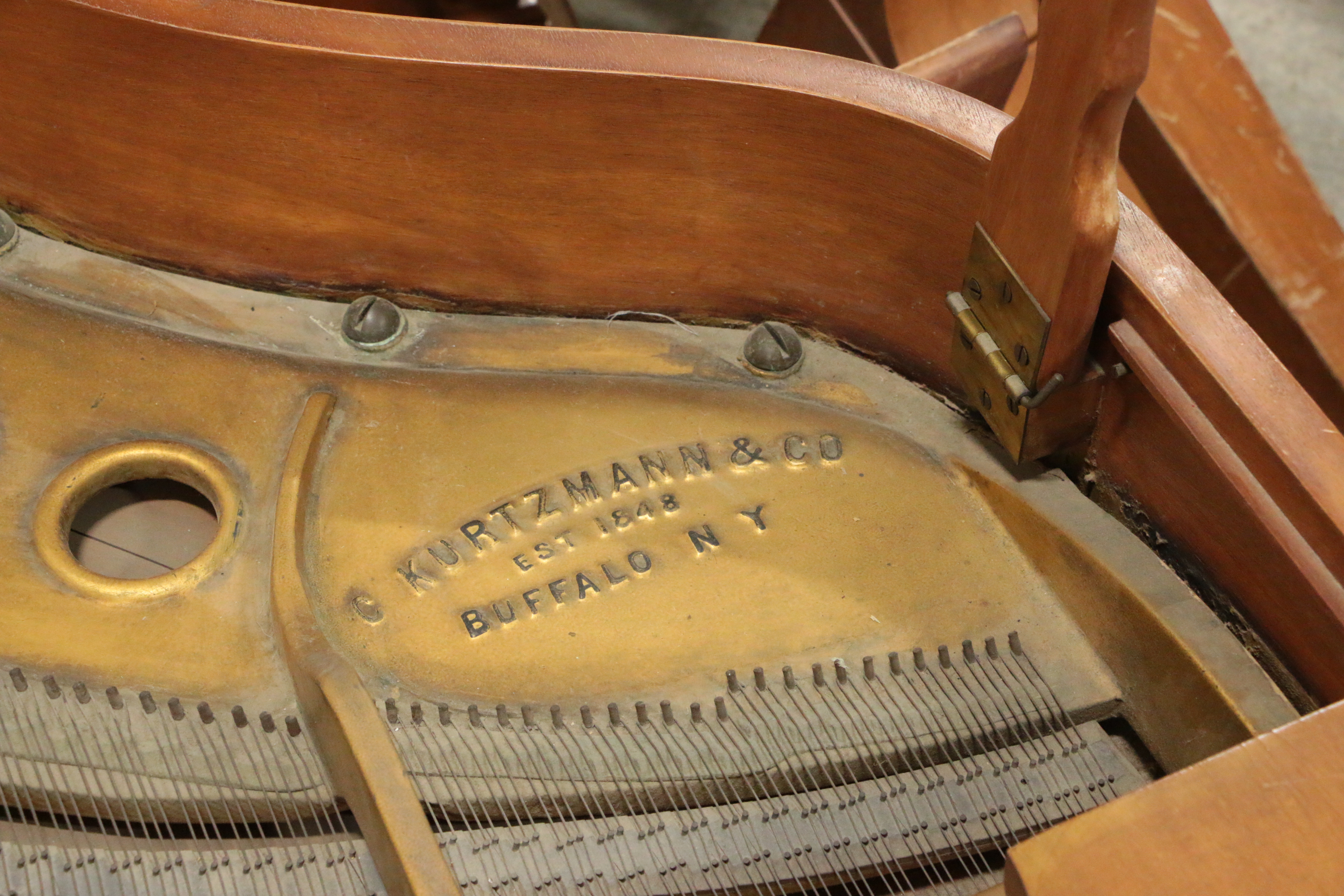 Disassembled C. Kurtzmann & Co. Baby Grand Piano