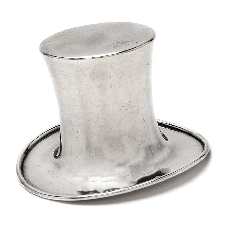 1956 Reed & Barton Sterling Silver Top Hat Toothpick Holder
