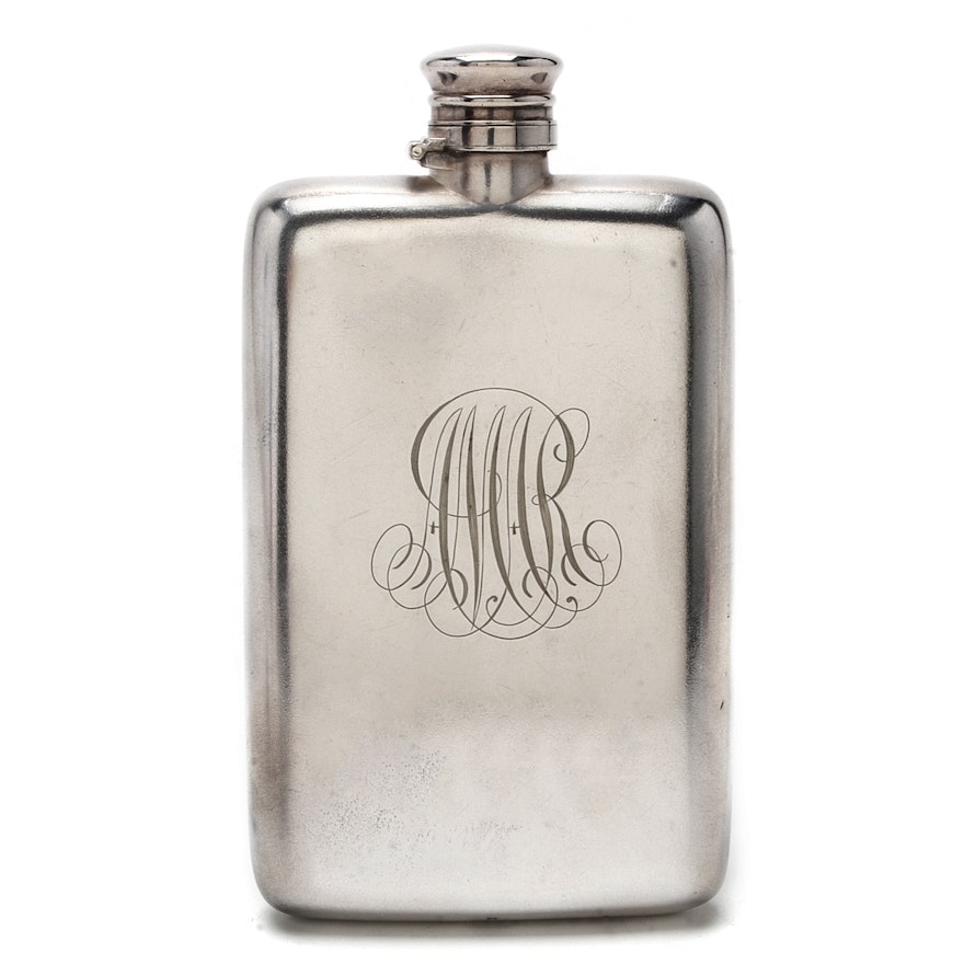 Gorham Sterling Silver Monogrammed Flask