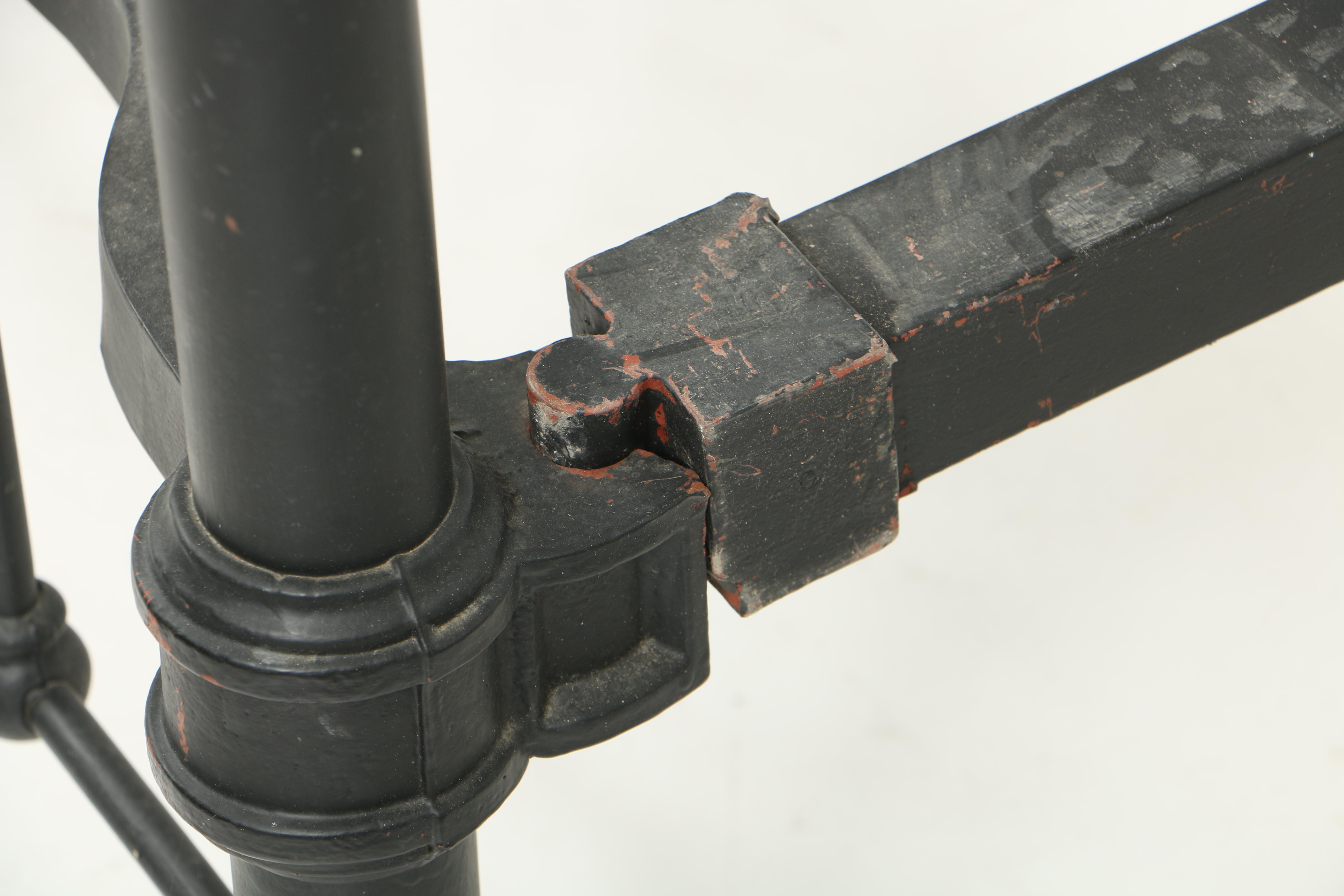 Antique Late Victorian Iron and Brass Bed Frame, Circa 1900