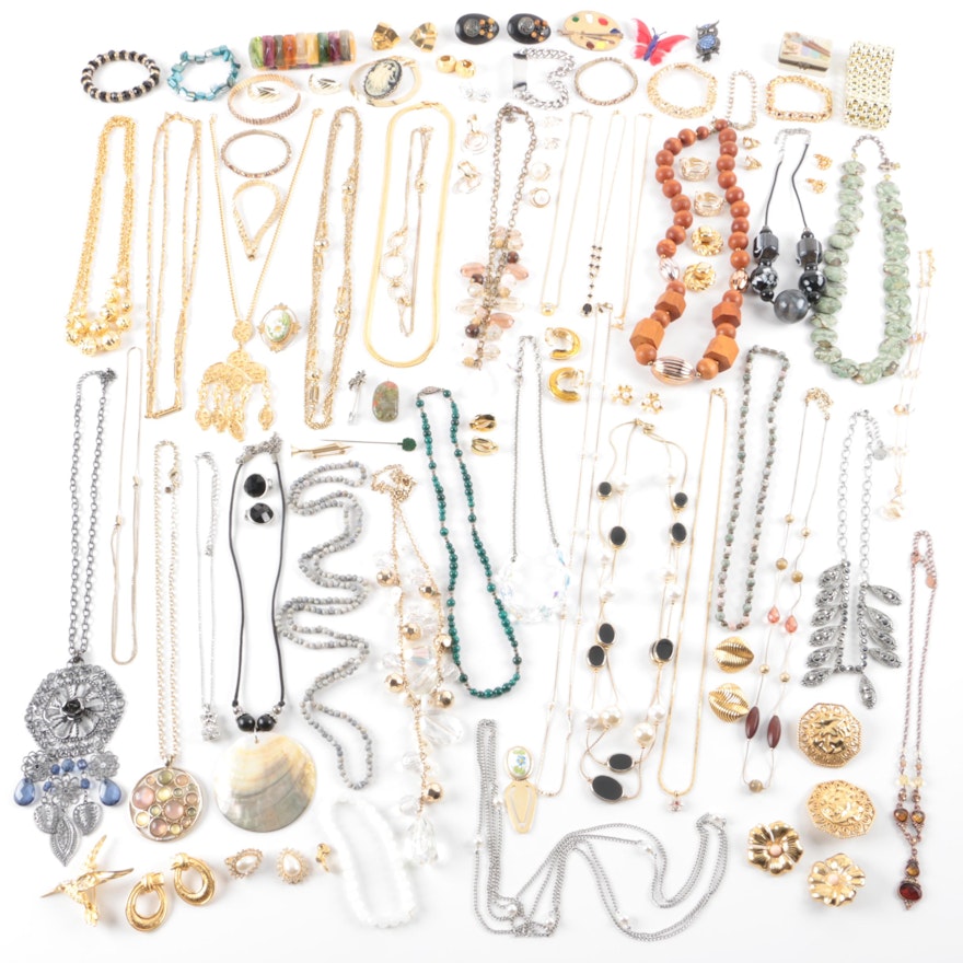 Costume Jewelry Necklaces Including Sterling Silver, and More