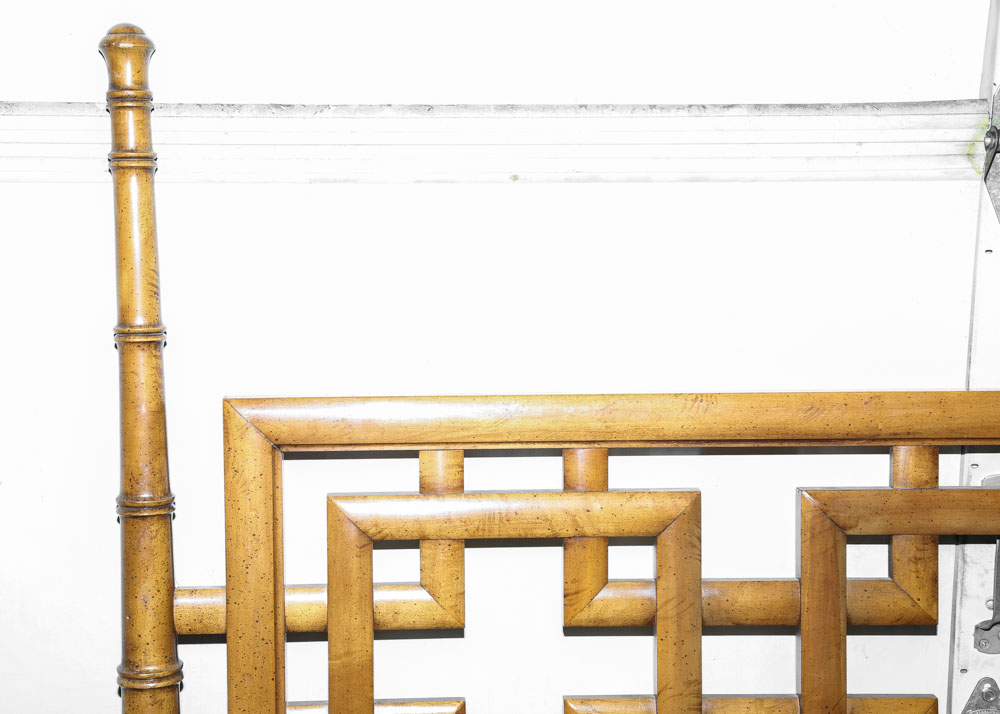 Asian Inspired Queen Size Maple Headboard