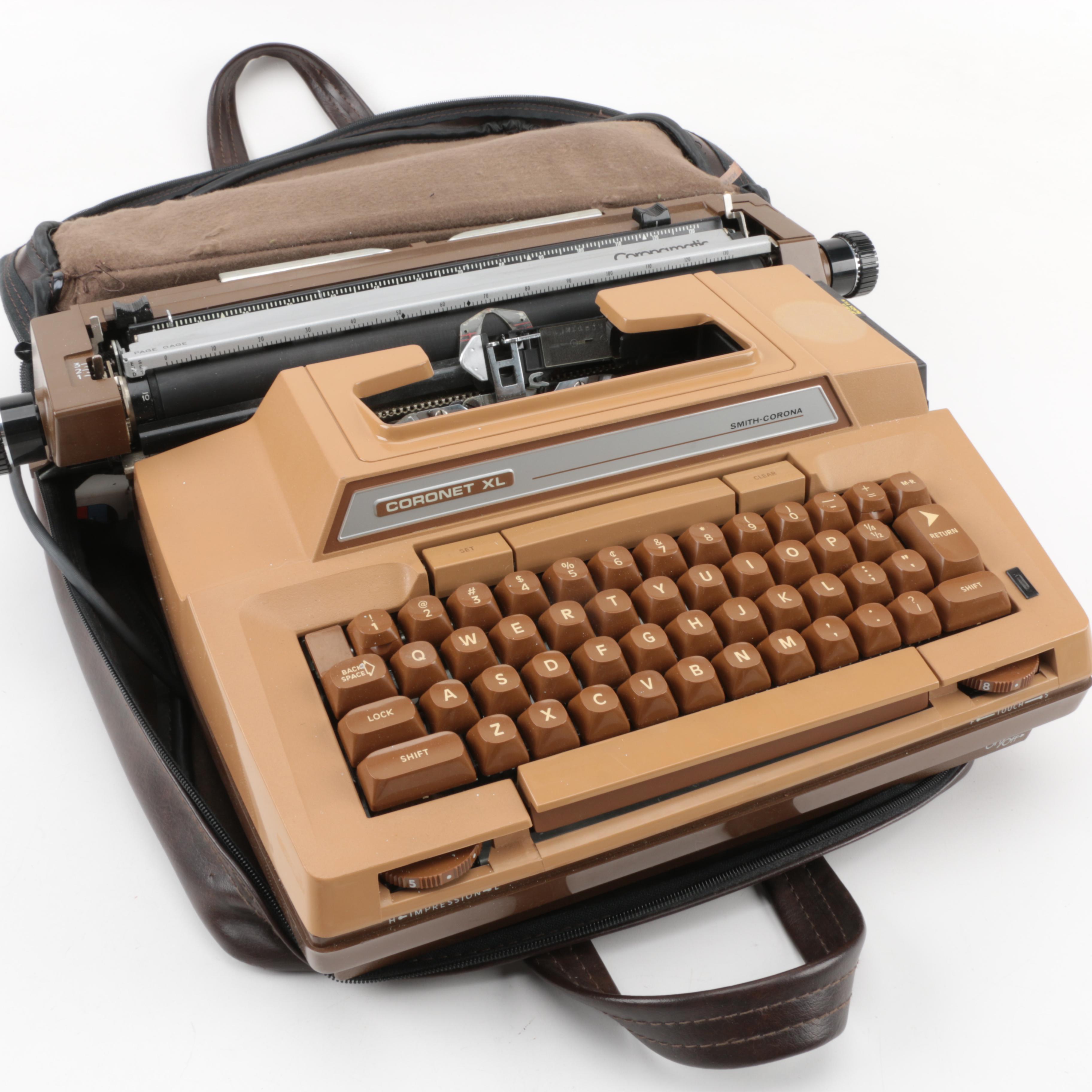 Vintage Smith-Corona "Coronet XL" Typewriter with Case