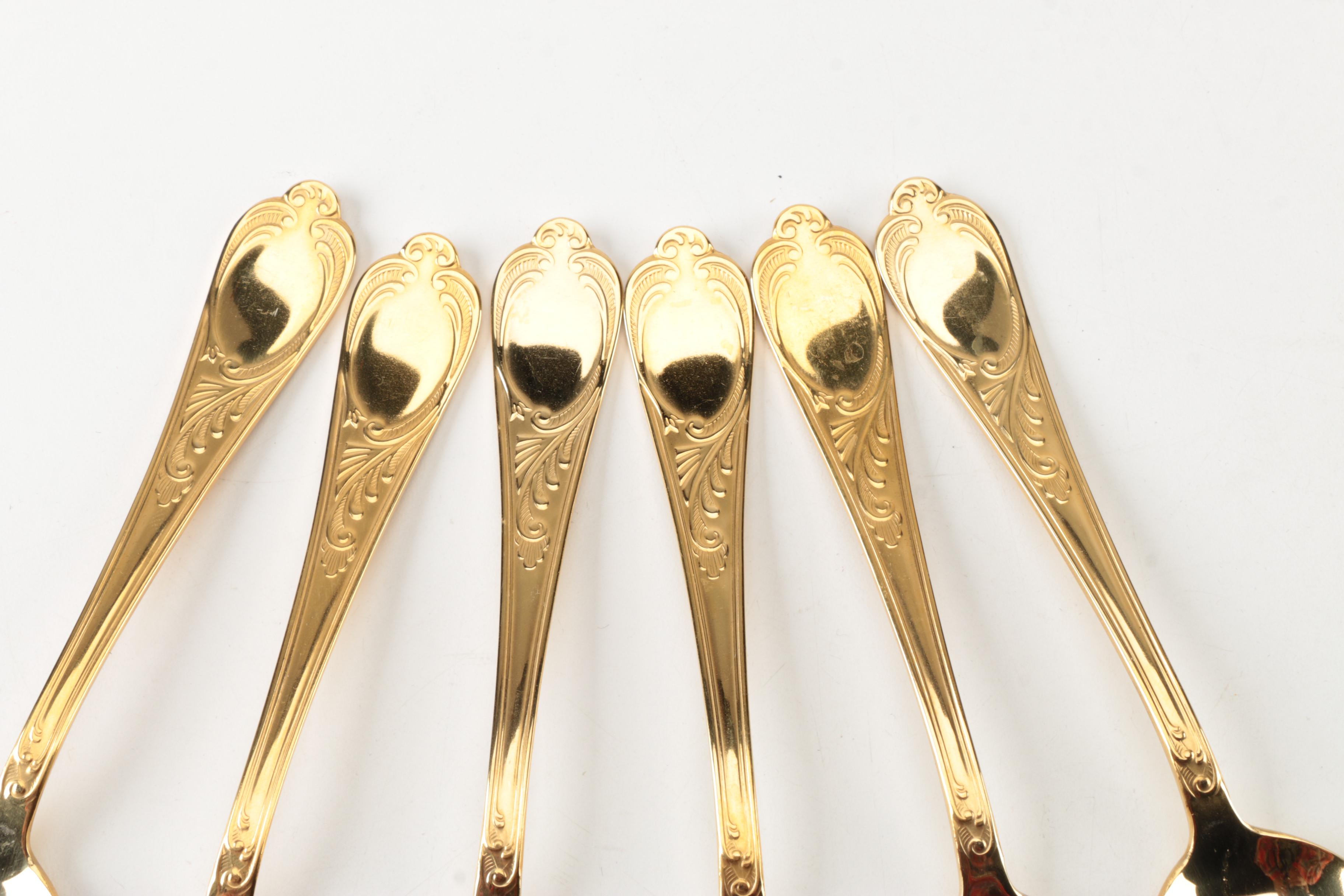 SBS Bestecke Solingen "Wein" Gold-Plated Stainless Flatware Set