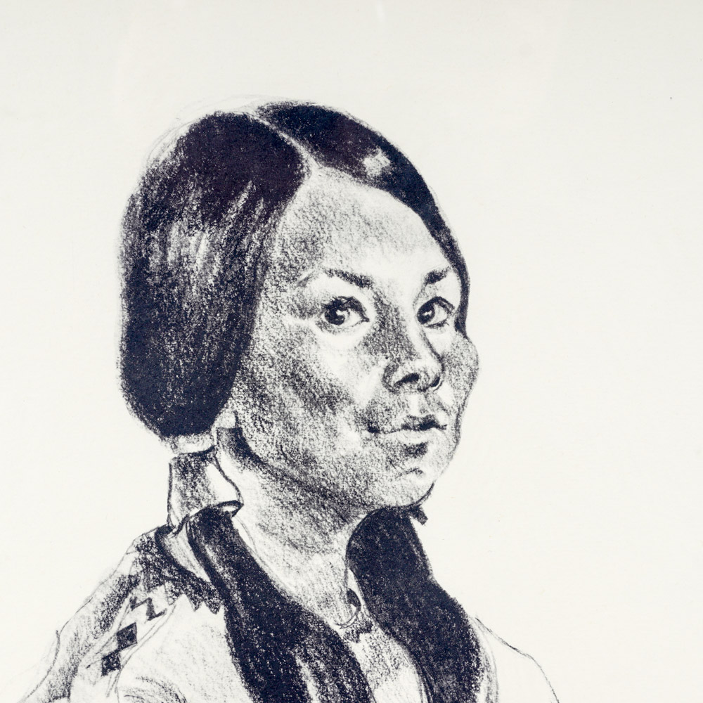 Pair of Framed Prints of Native American Portraits After Jacqueline Rochester