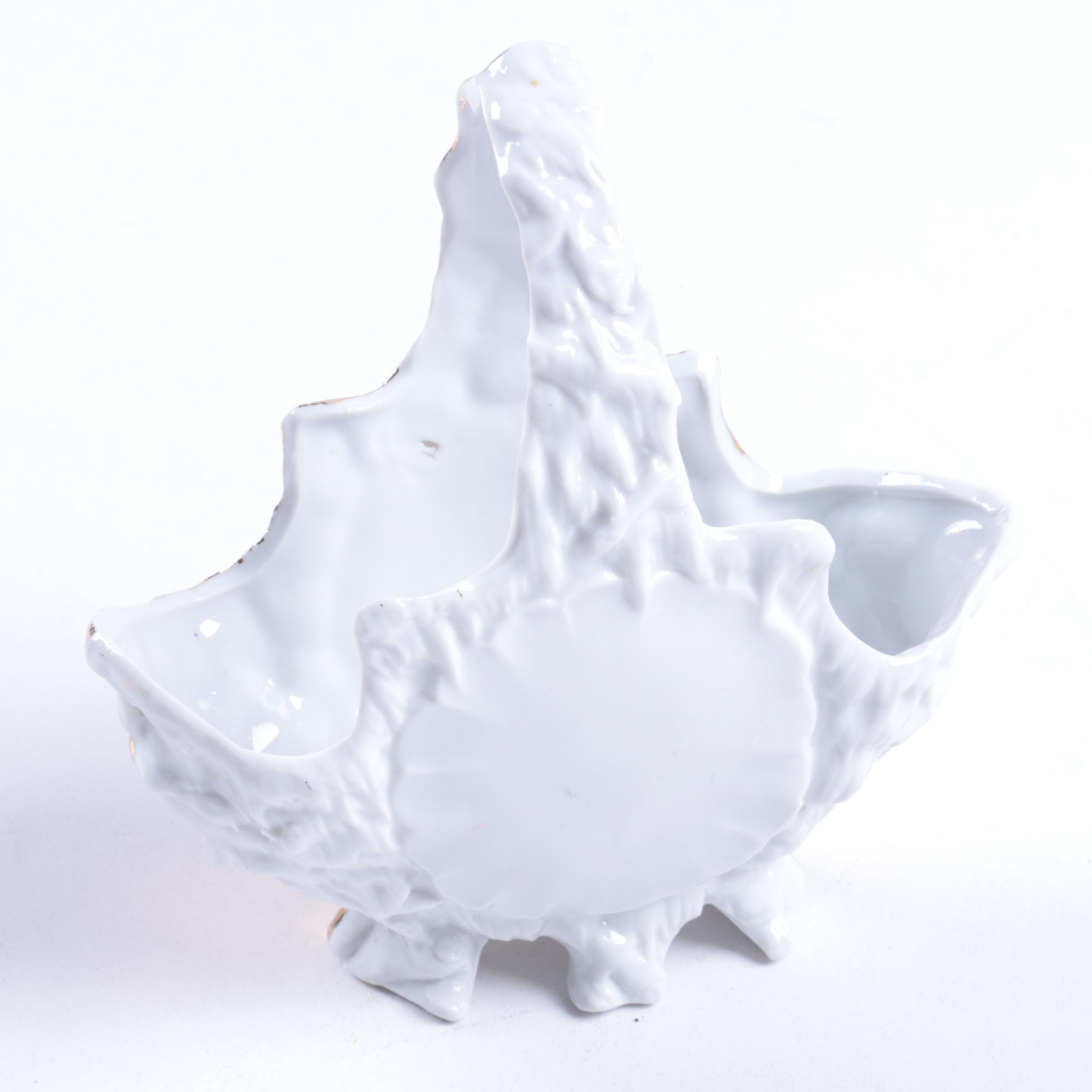 Vintage Figural Table Lamp with Candy Dish