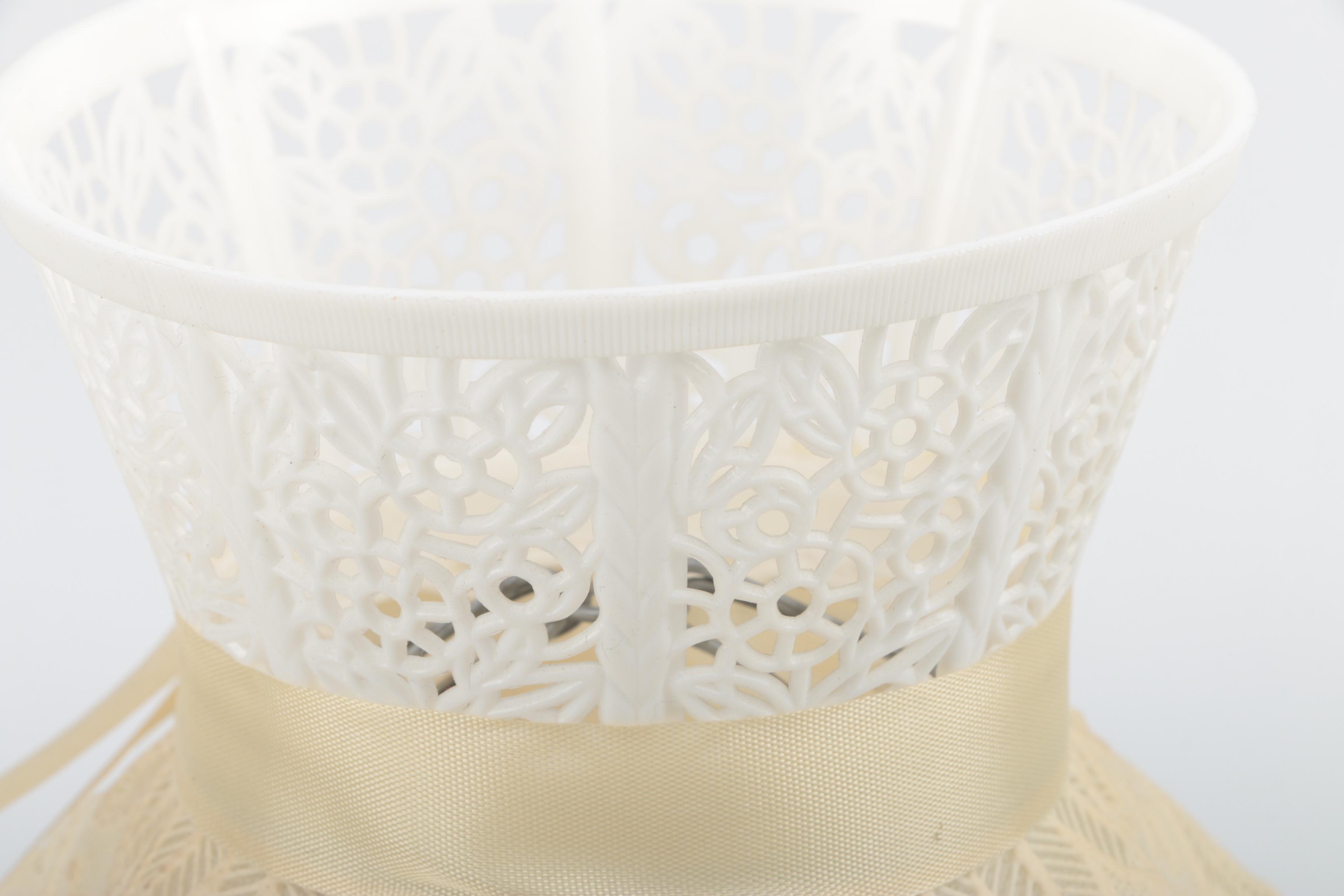 Vintage Figural Table Lamp with Candy Dish