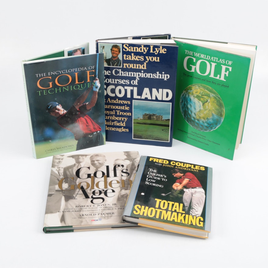 Assorted Hardcover Books on Golf