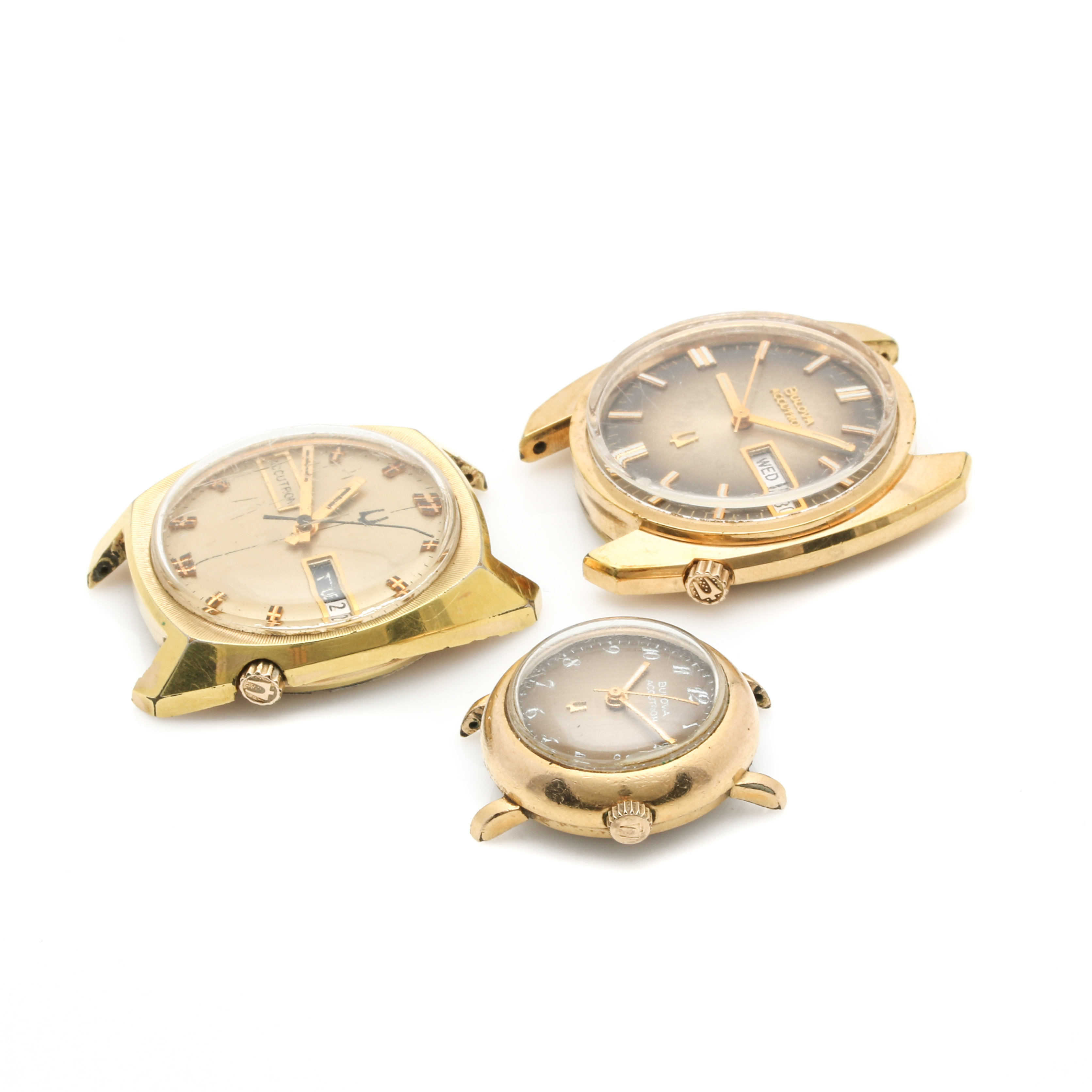 Assortment of Bulova Rolled Gold Plate and Gold Electroplate Watch Heads