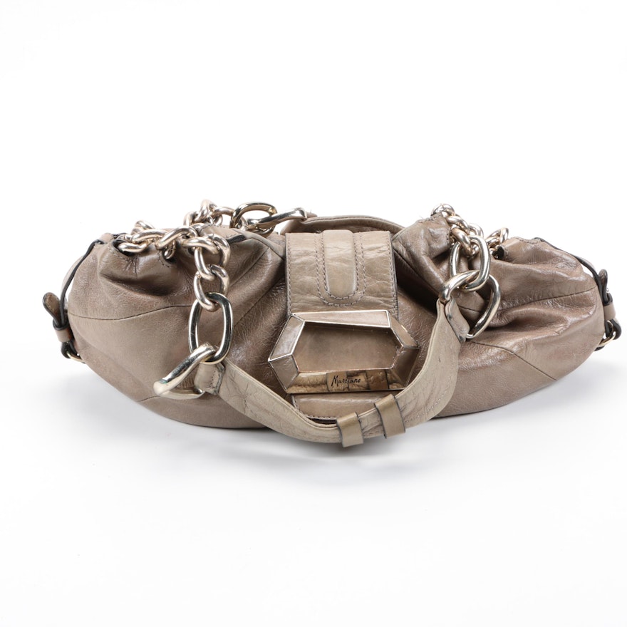 Marciano Grey Leather Handbag