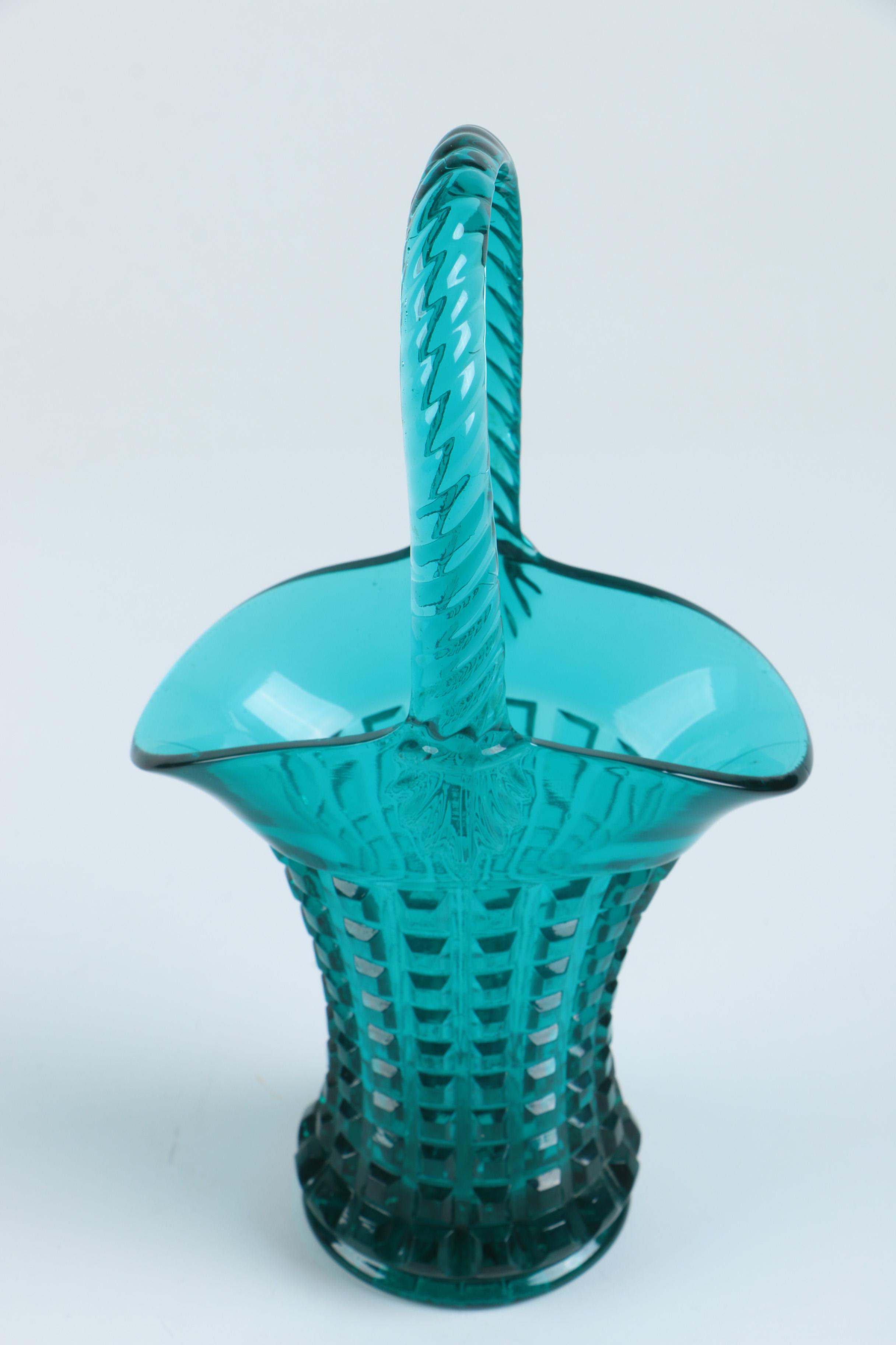 Vintage Blue Glass Decor