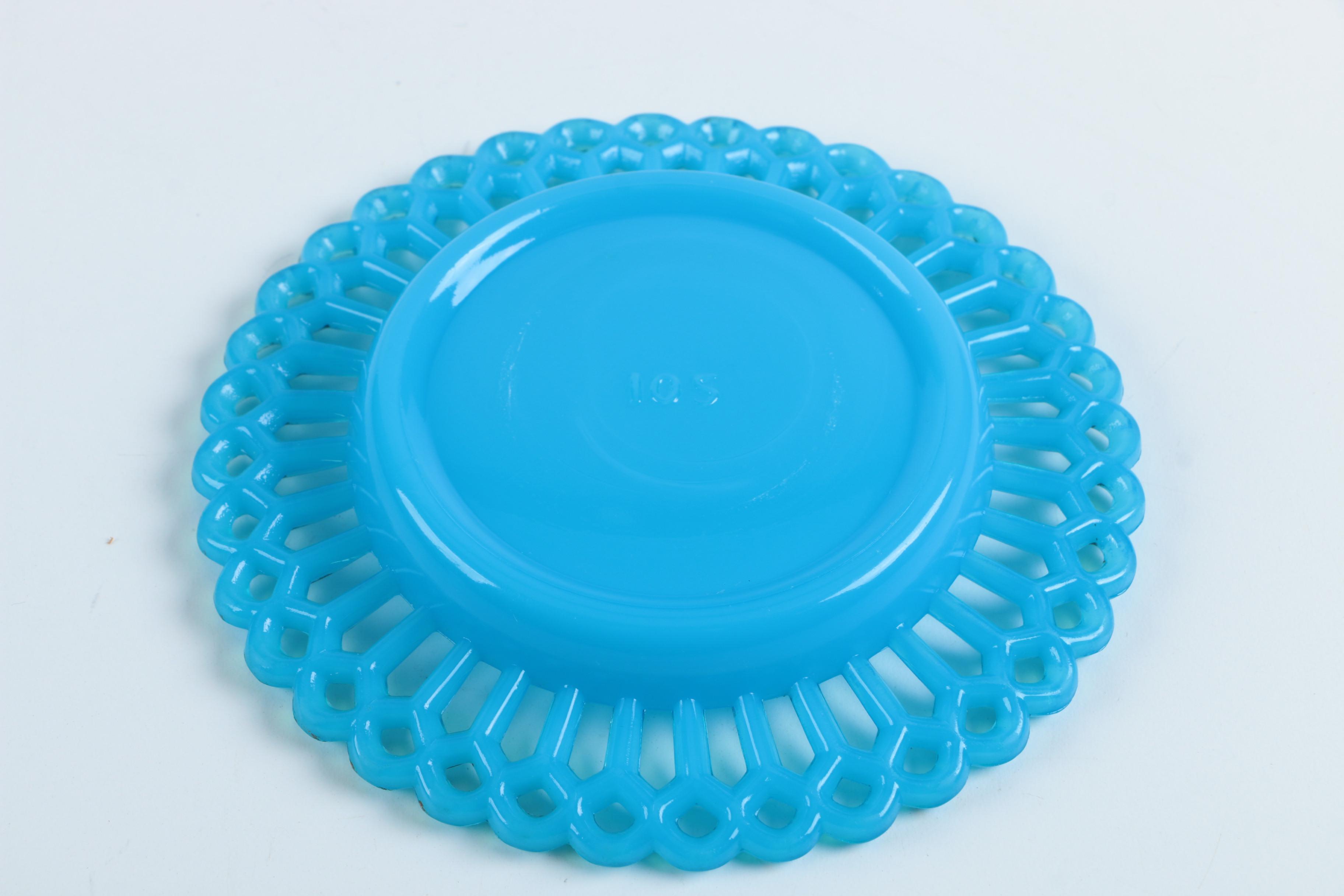 Vintage Blue Glass Decor