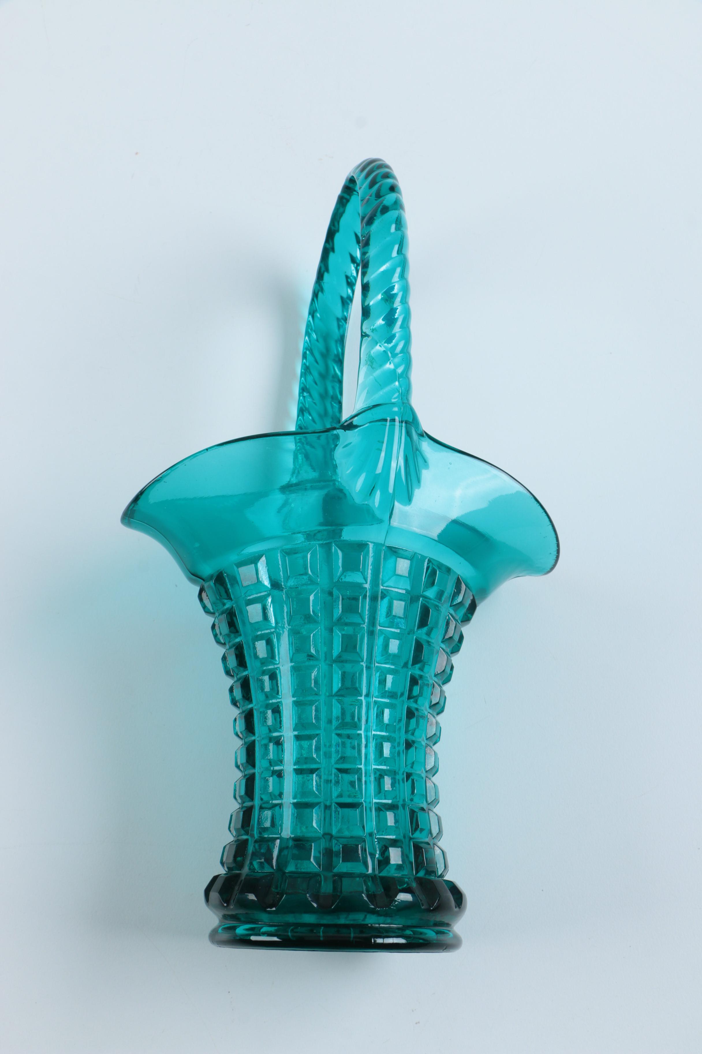 Vintage Blue Glass Decor