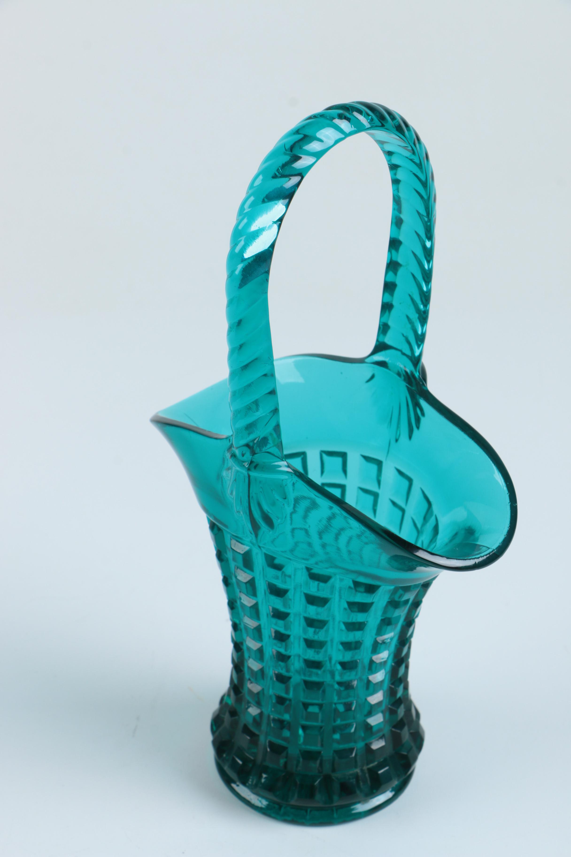 Vintage Blue Glass Decor