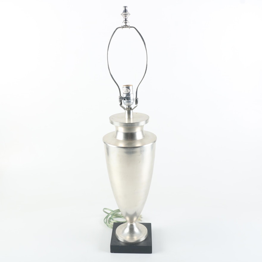 Silver-tone lamp