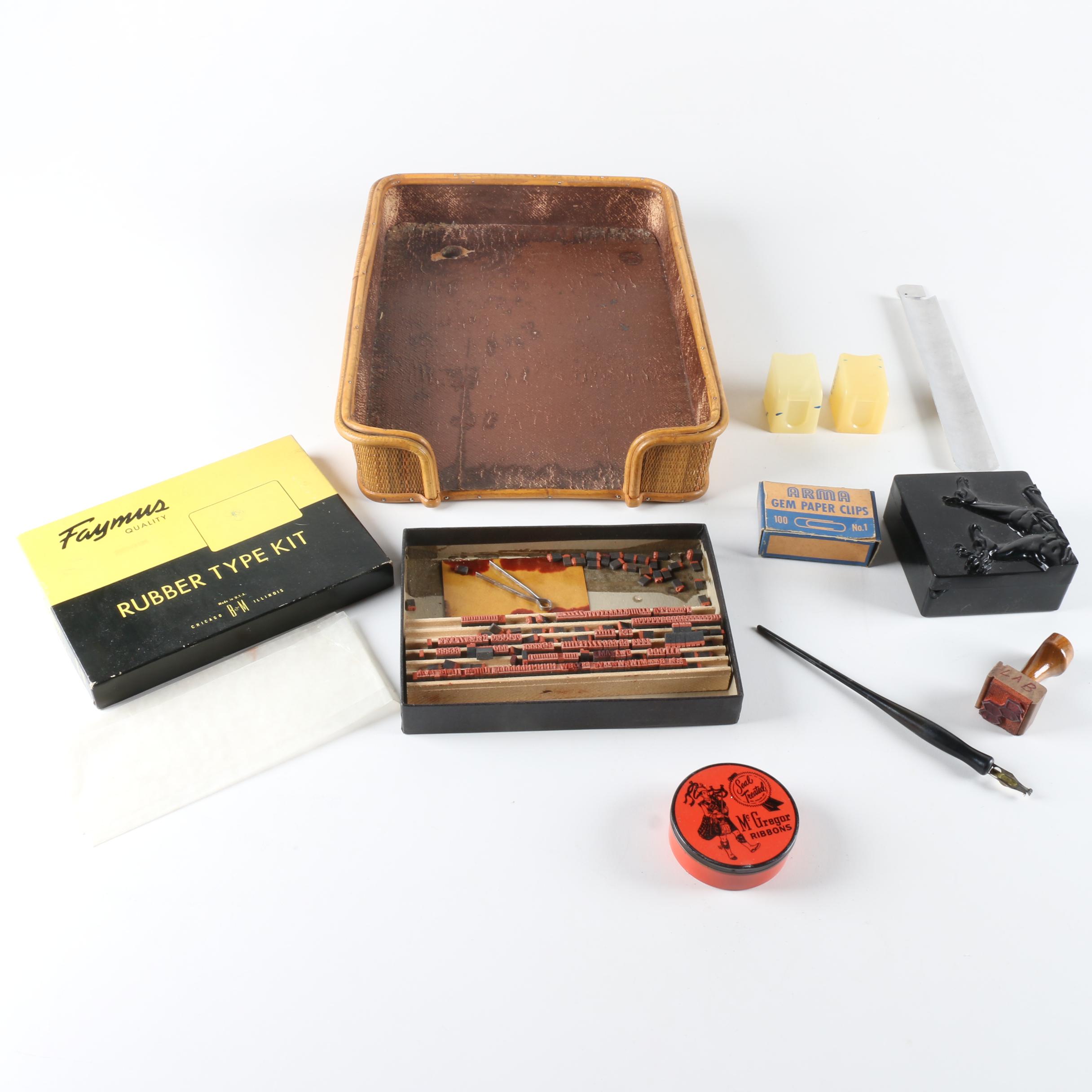 Vintage Desk Supplies