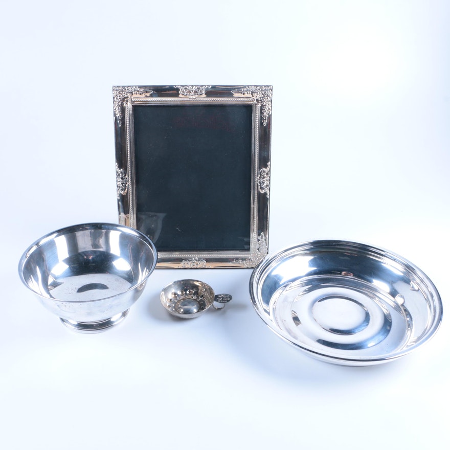 Gorham Silver Plate Bowl and Other Silver Plate Serveware and Décor