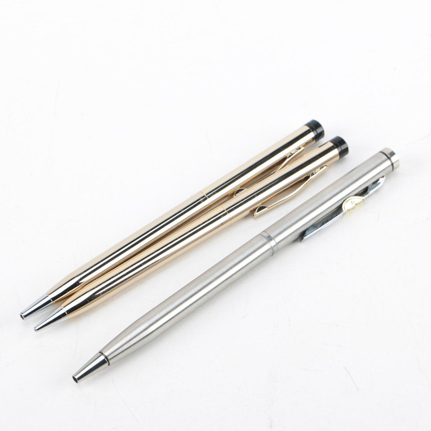 Gold and Silver Tone Metal Pens