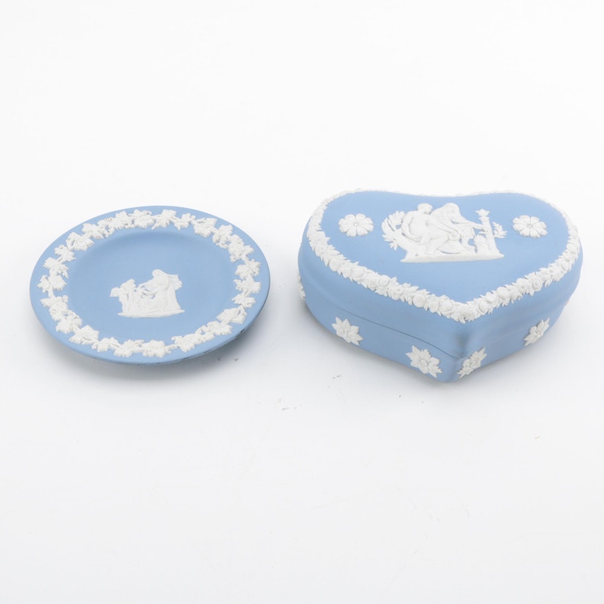 Wedgwood Jasperware Trinket Box and Dish