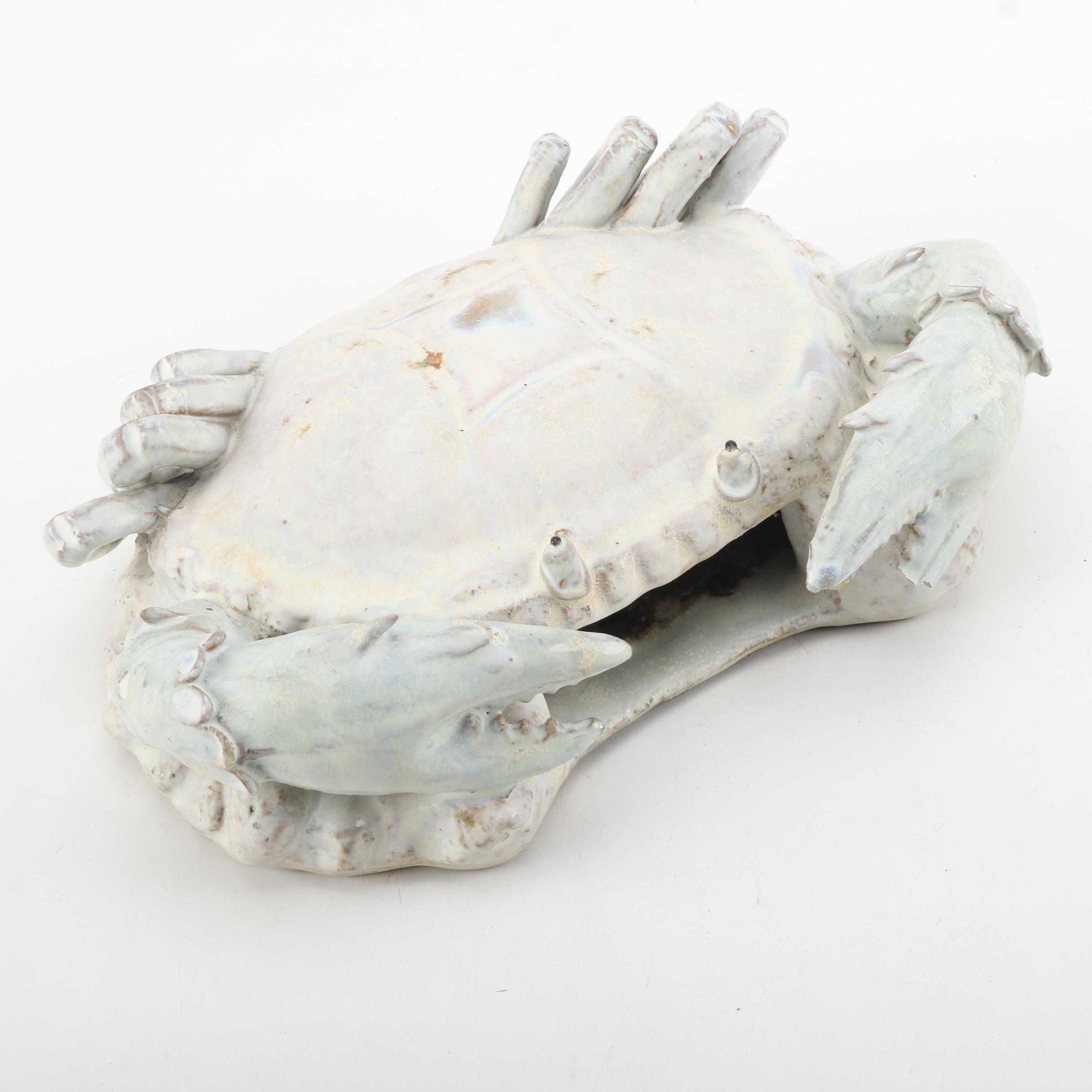 Ceramic Figural Crab Sculpture