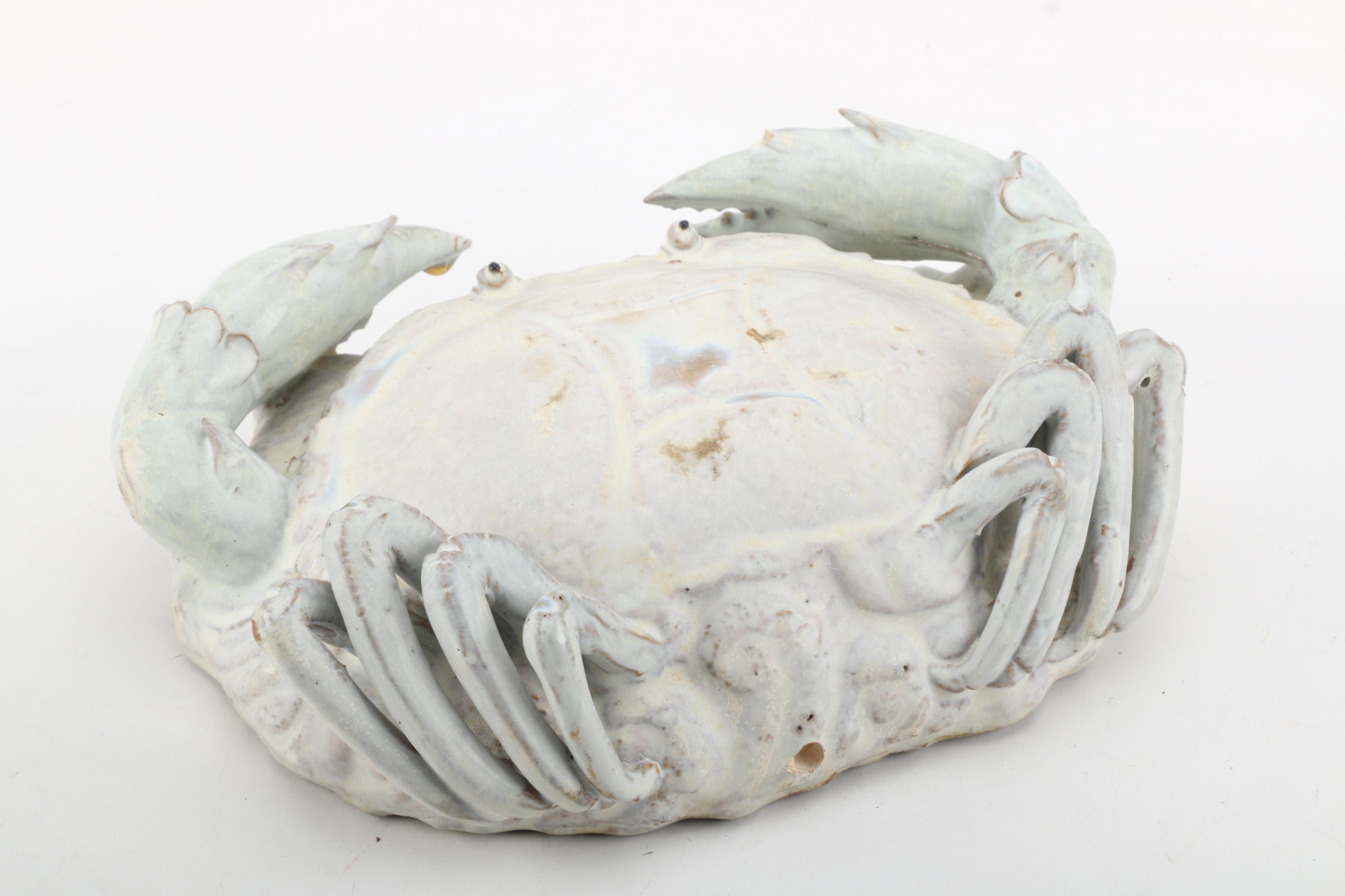 Ceramic Figural Crab Sculpture