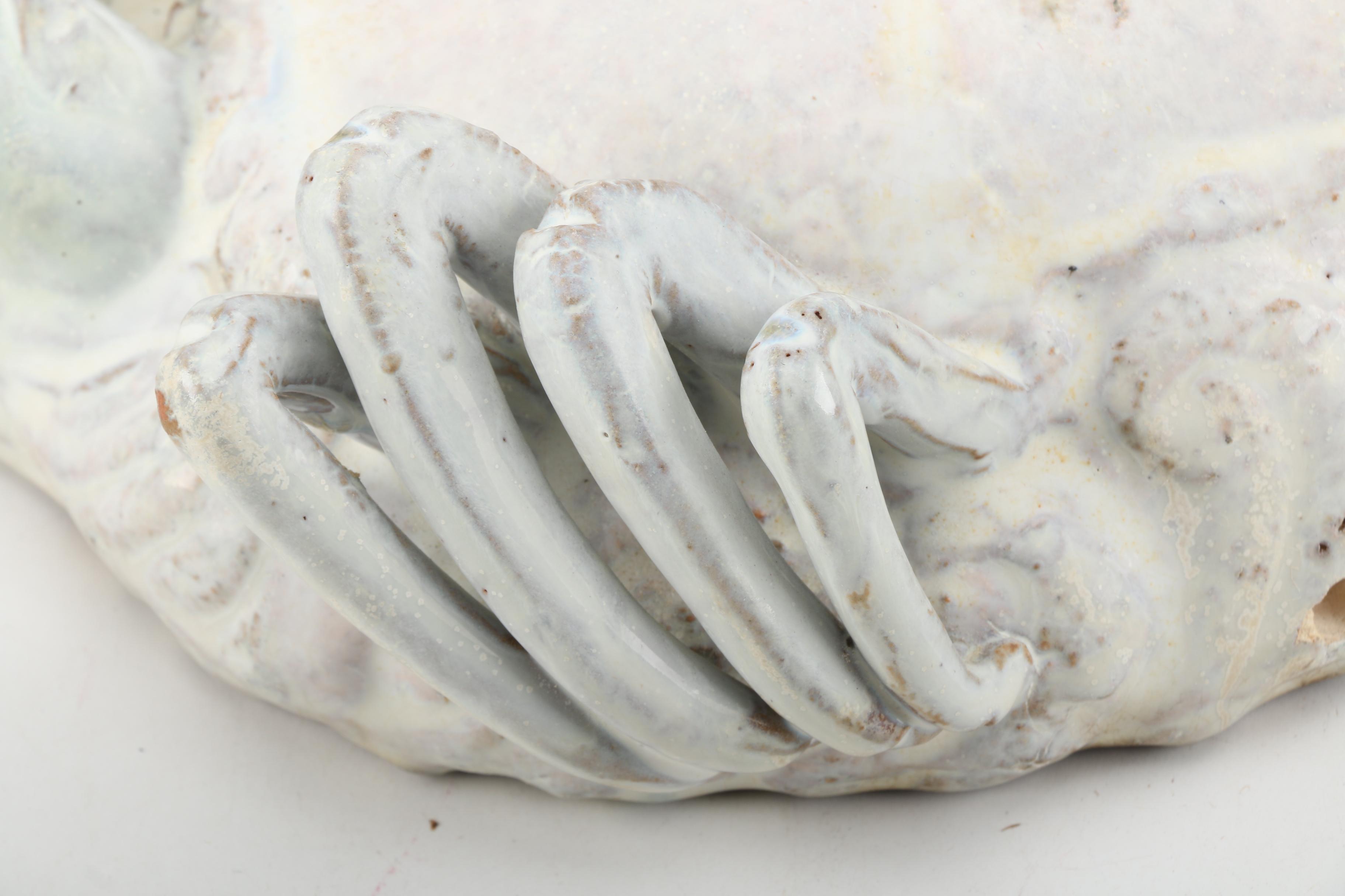 Ceramic Figural Crab Sculpture