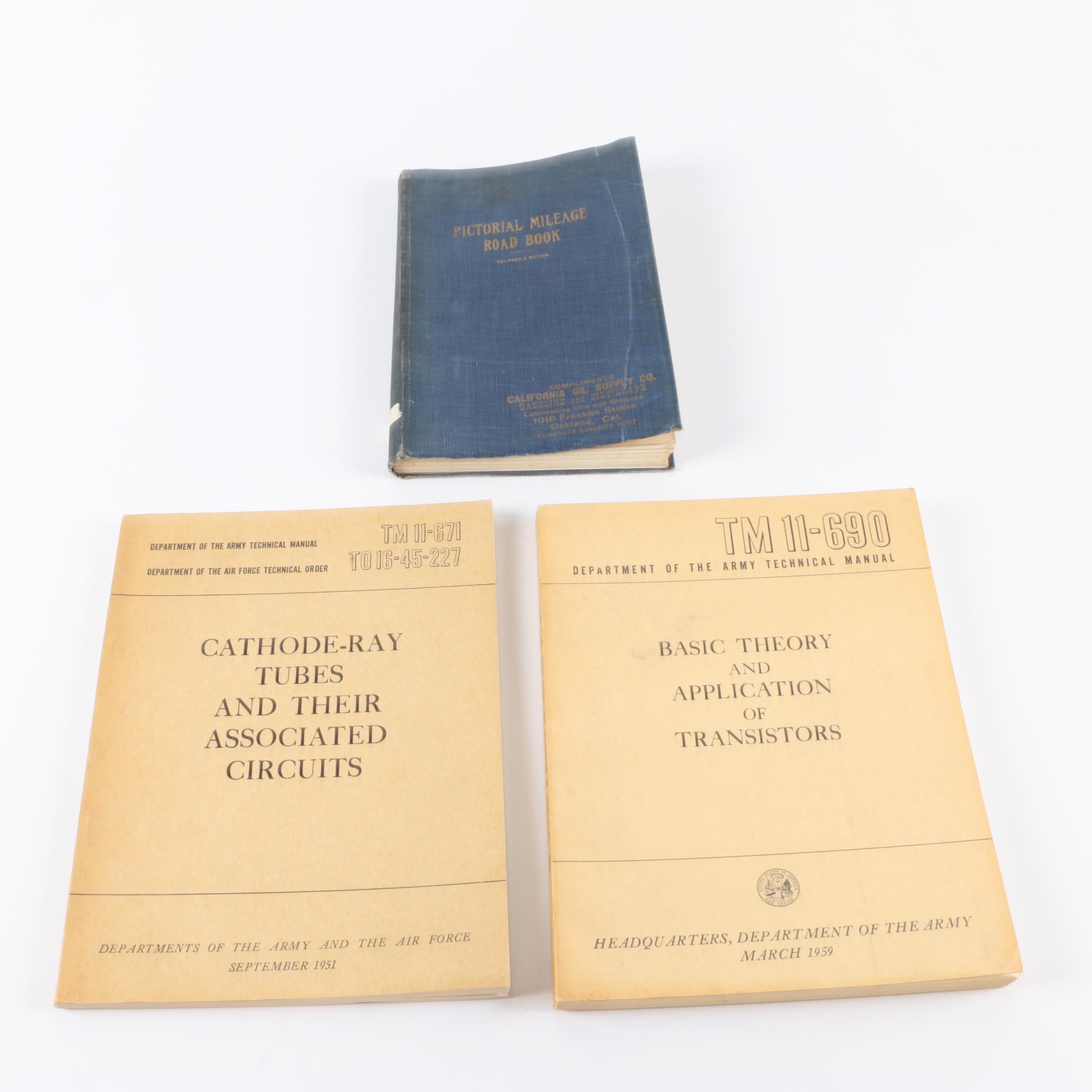 1950s Army Technical Manuals and 1914 "Pictorial Mileage Road Book"