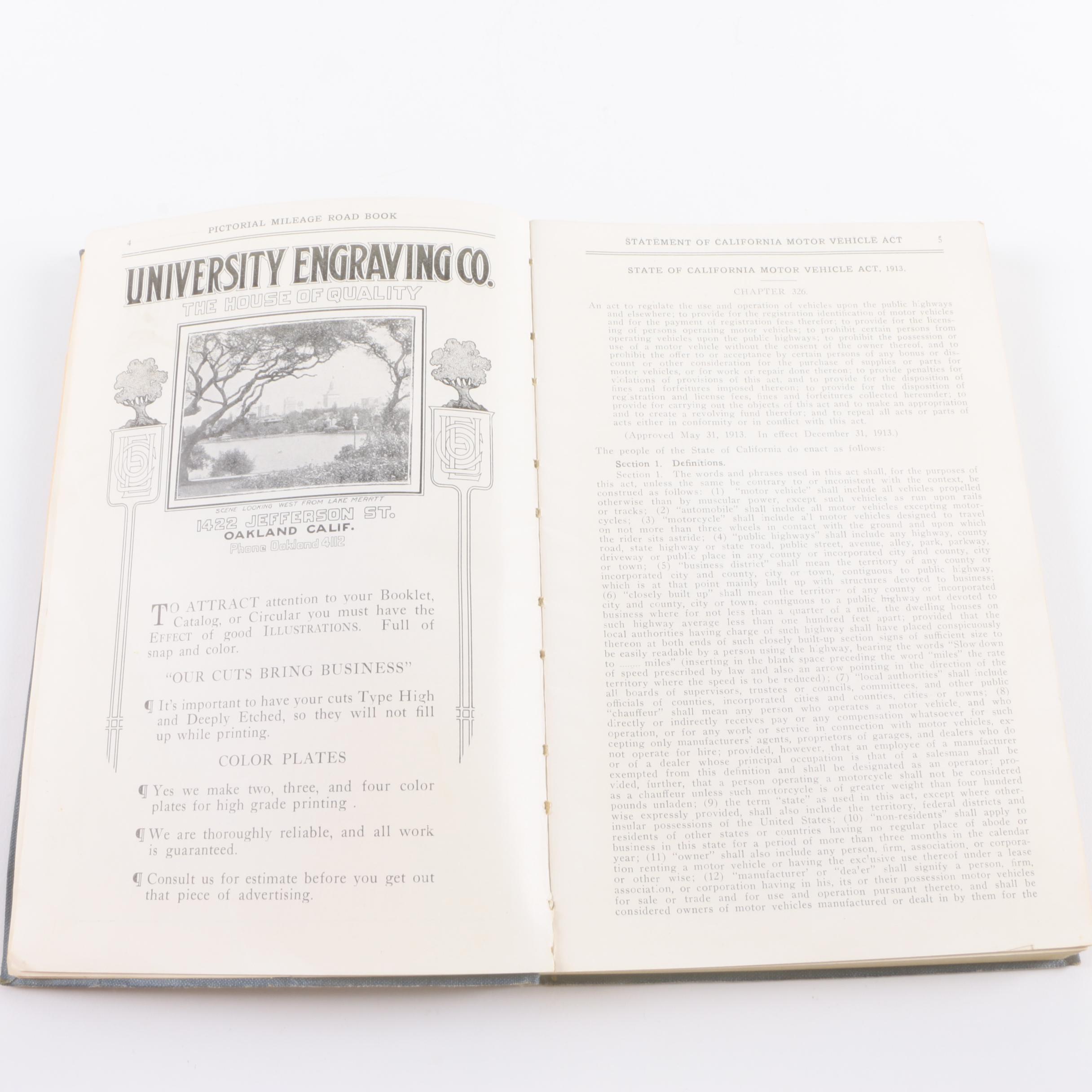 1950s Army Technical Manuals and 1914 "Pictorial Mileage Road Book"