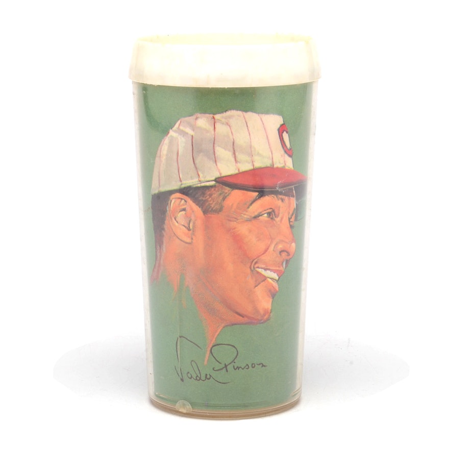 1966 Vada Pinson Cincinnati Reds Volpe Photo Cup