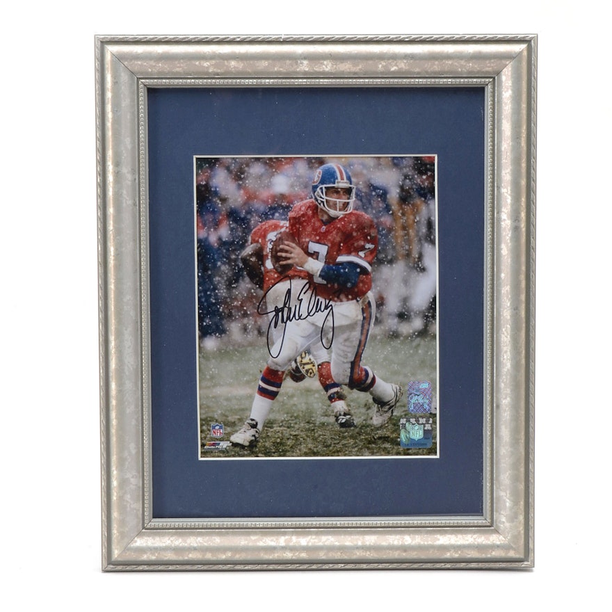 John Elway Autographed Photo  COA