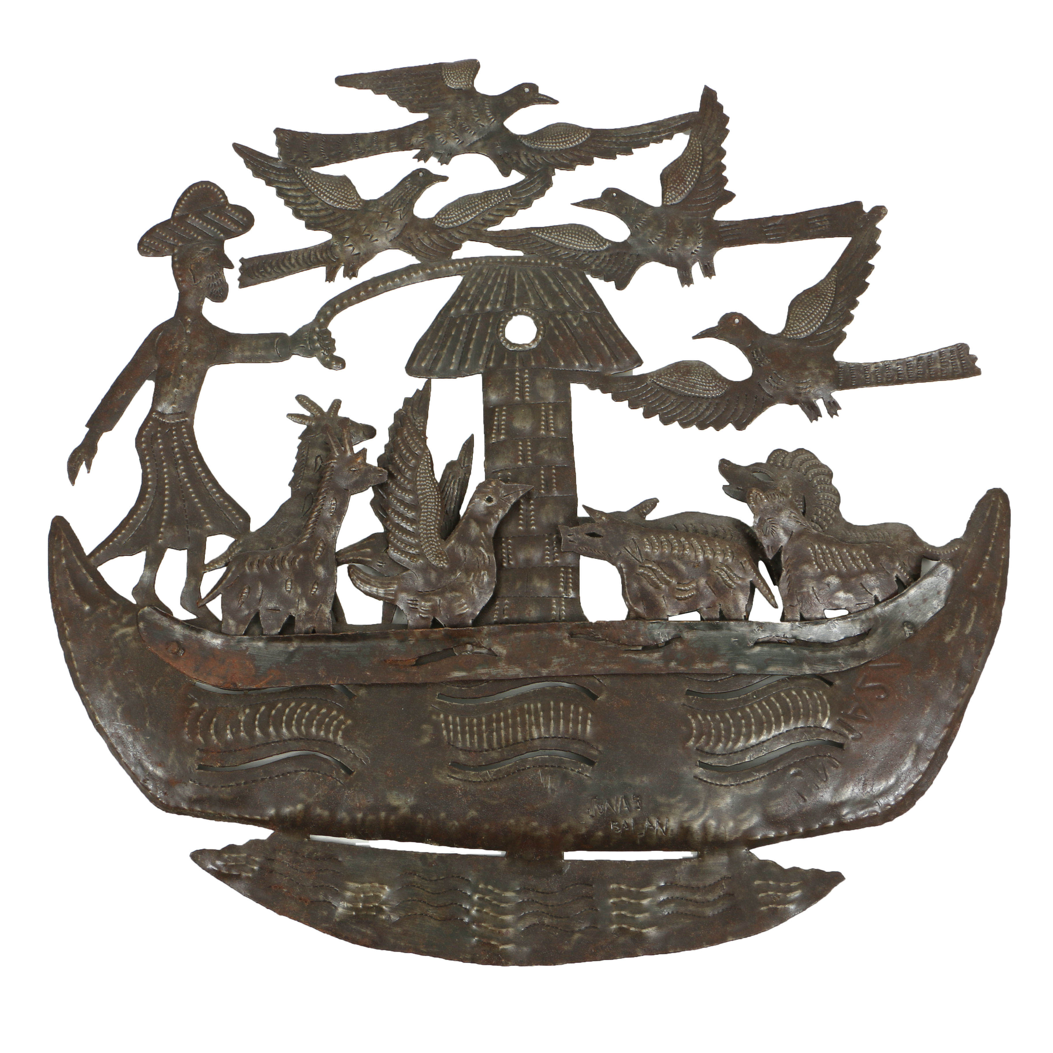 Jonas Balan Haitian Metal Wall Art Of Noah's Ark