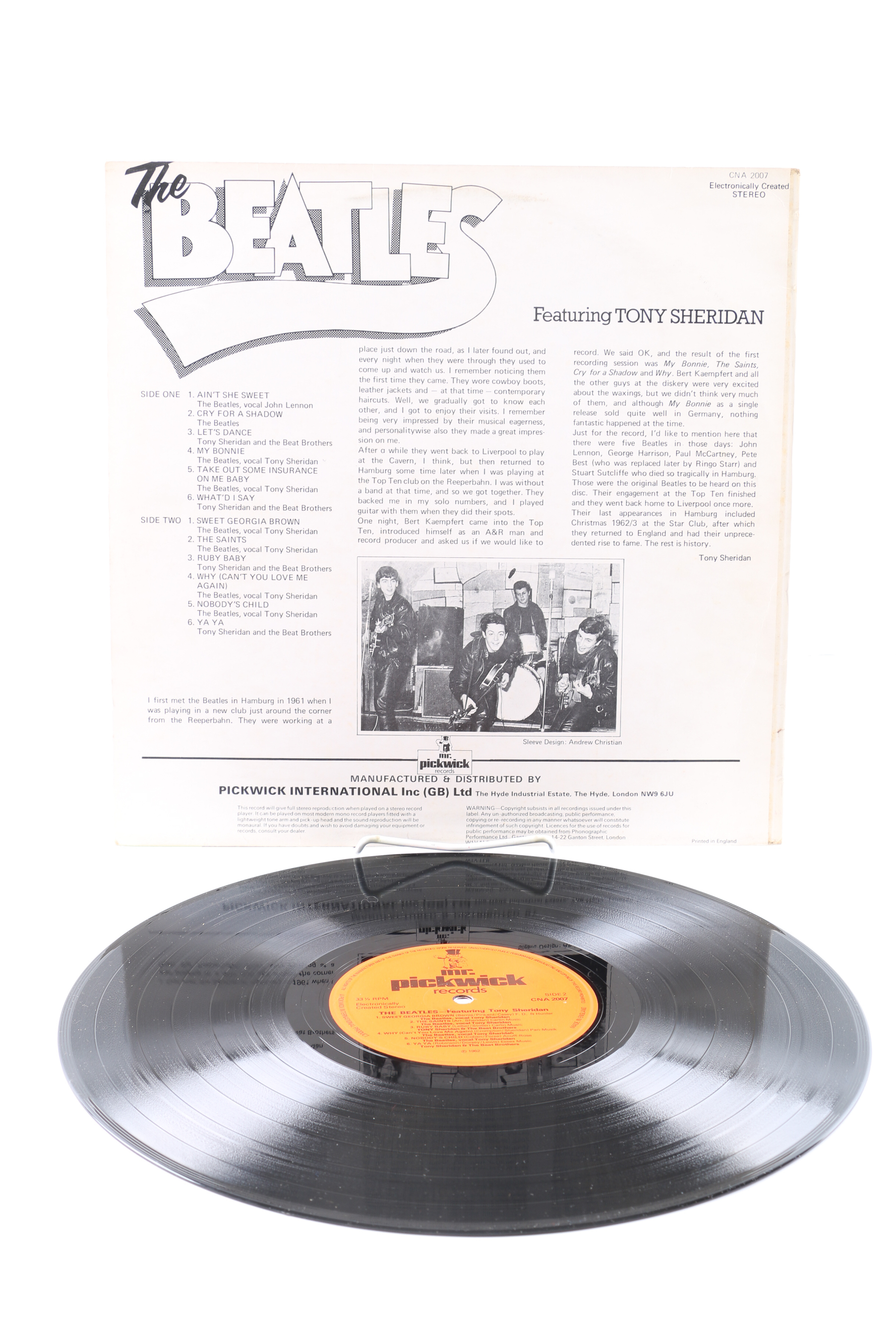 "The Beatles Featuring Tony Sheridan" 1976 UK Pressing LP