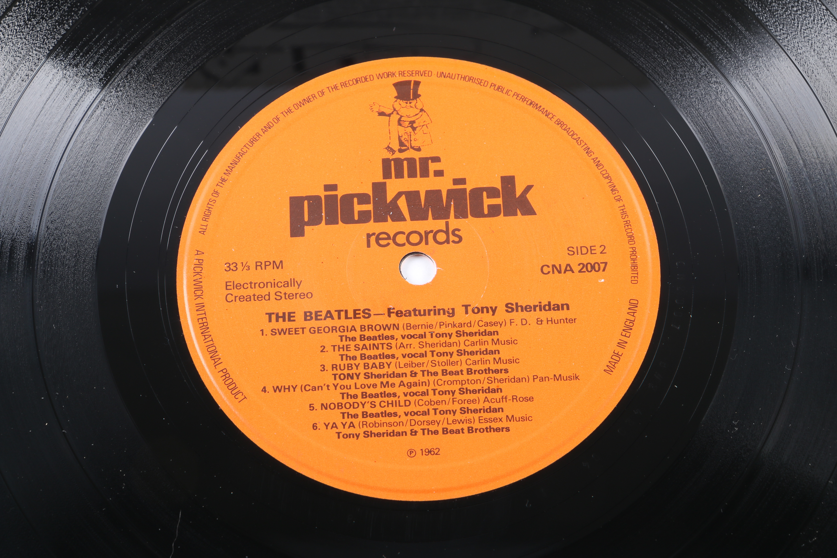 "The Beatles Featuring Tony Sheridan" 1976 UK Pressing LP