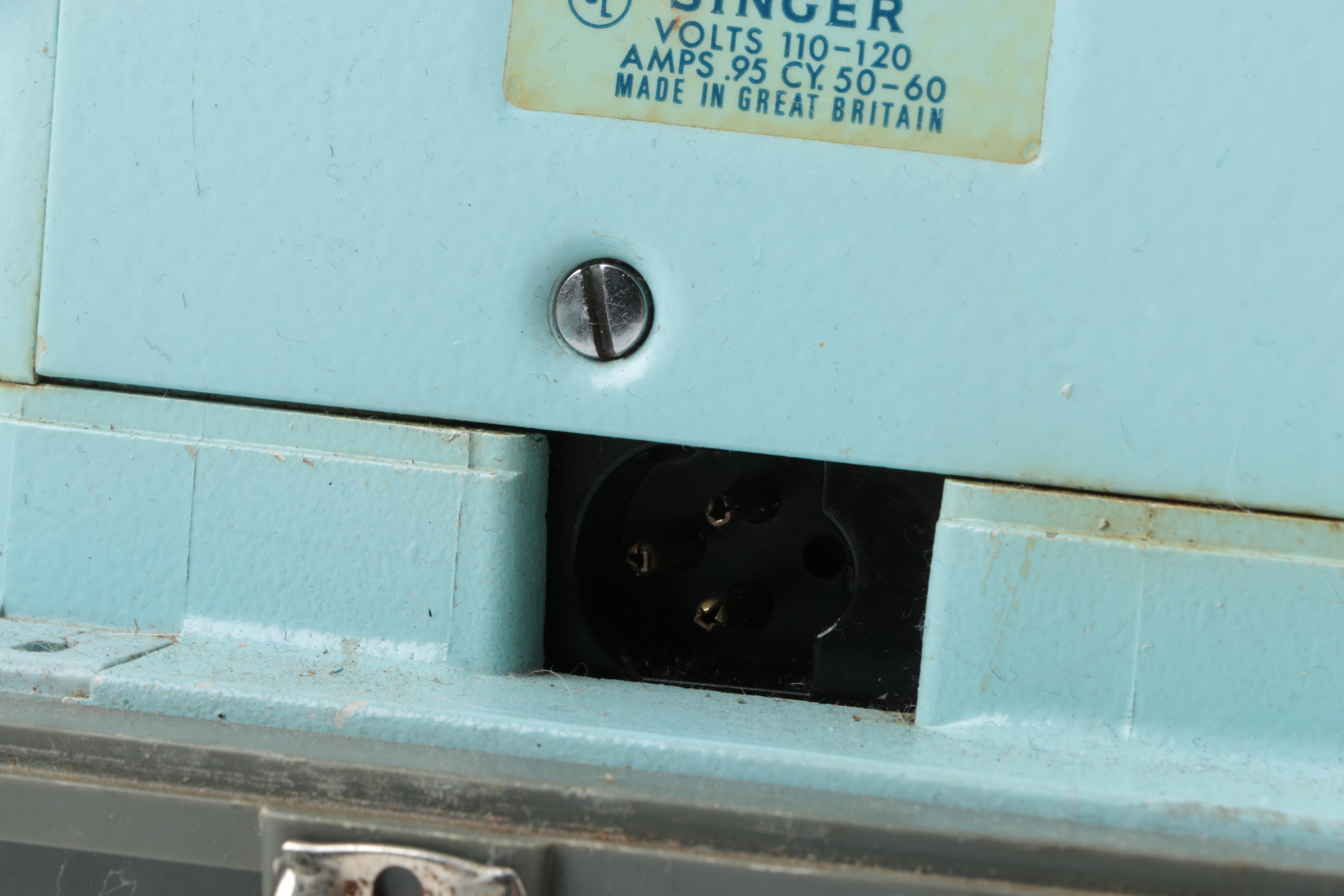 Vintage Singer Model 347 Portable Sewing Machine