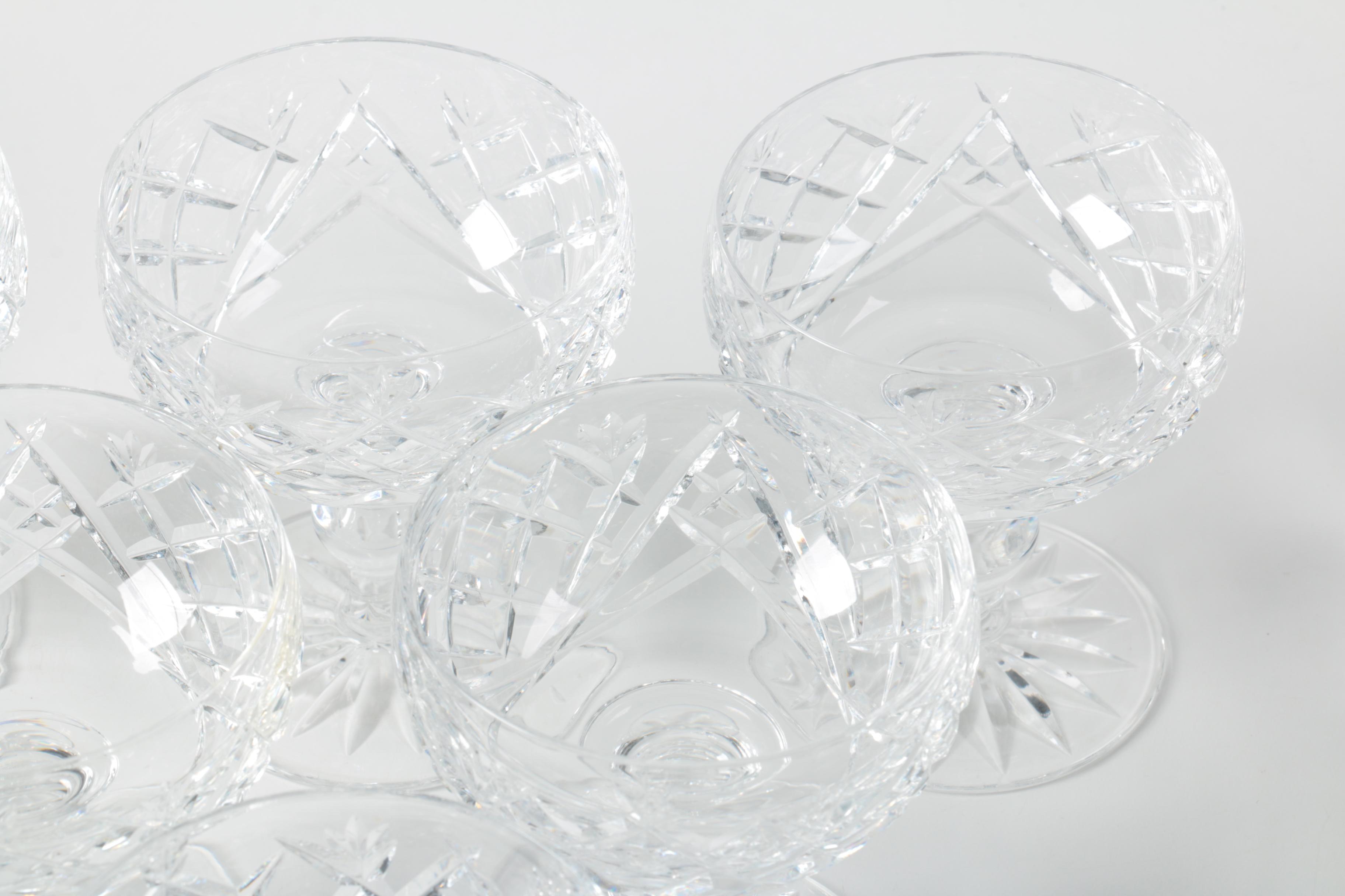 Waterford Crystal "Donegal" Champagne Shebert Glasses
