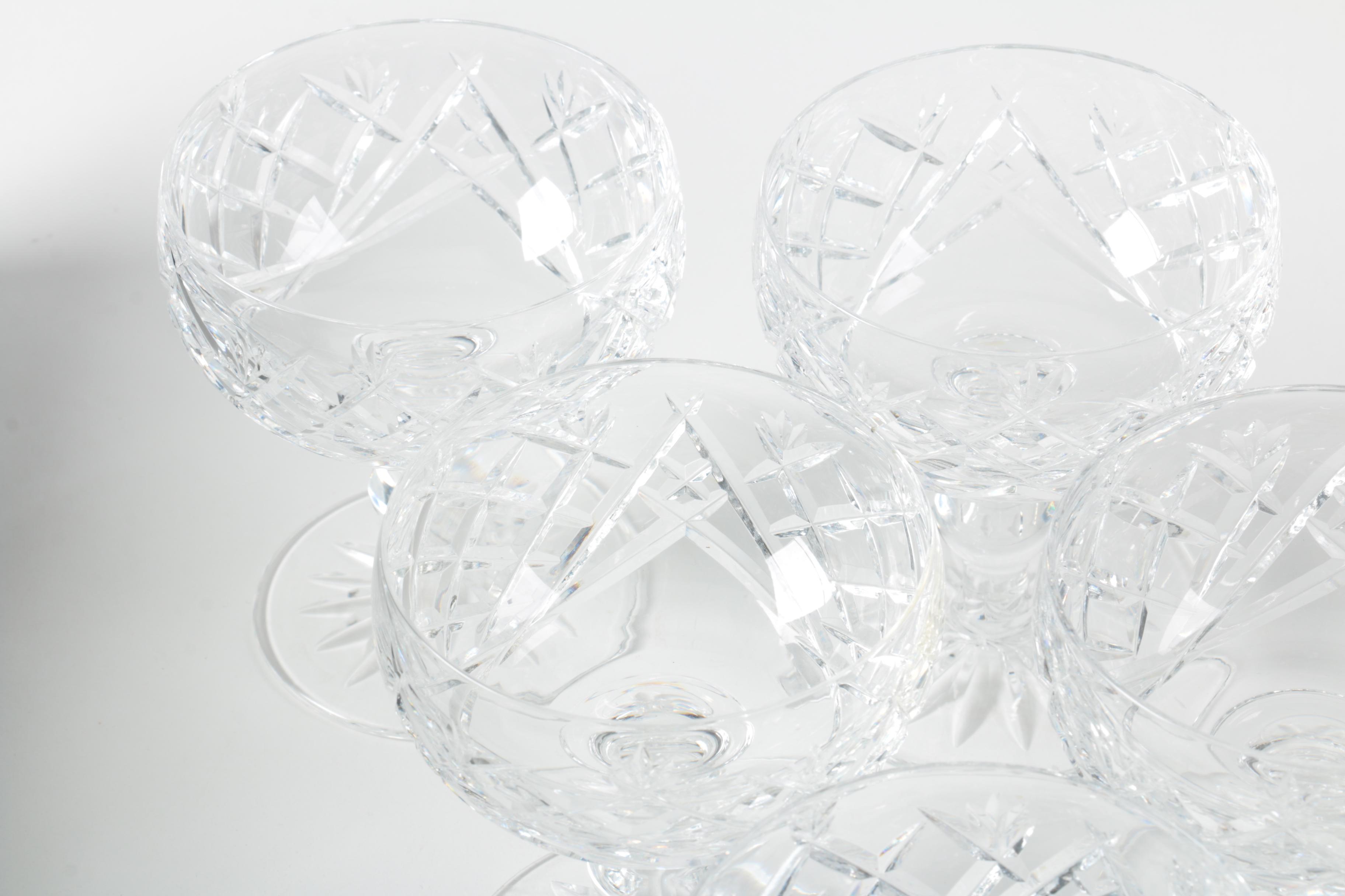 Waterford Crystal "Donegal" Champagne Shebert Glasses