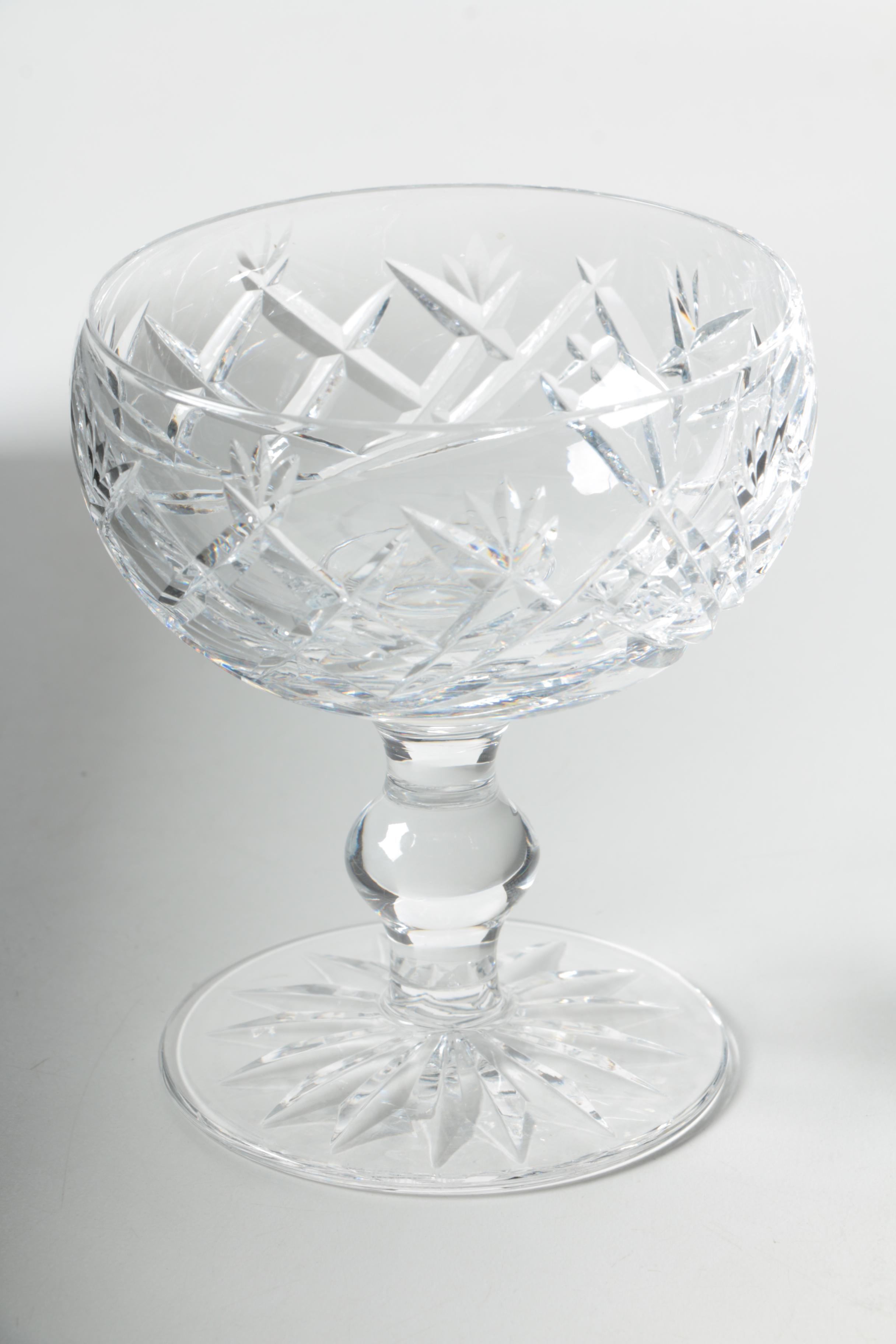 Waterford Crystal "Donegal" Champagne Shebert Glasses