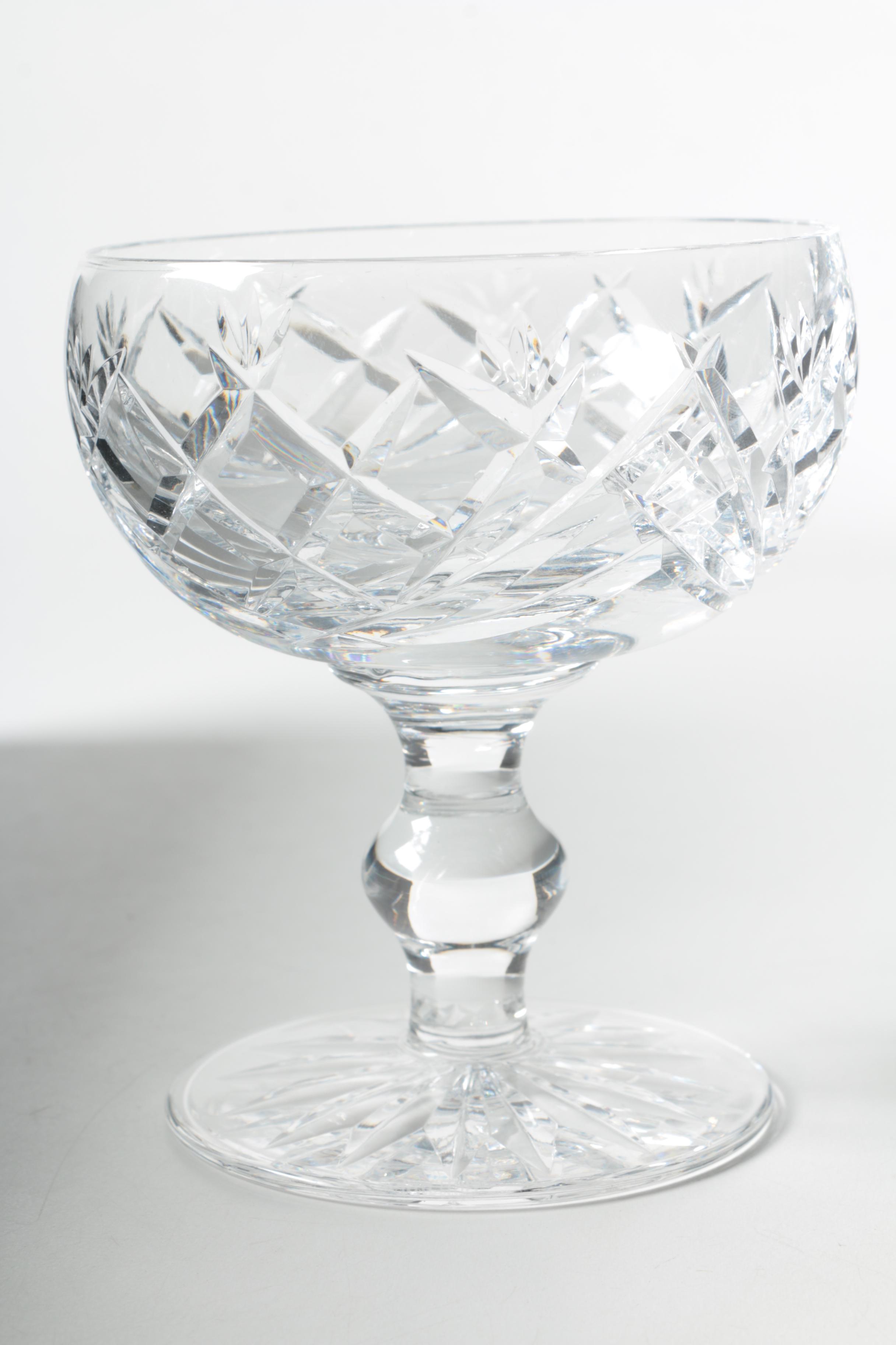 Waterford Crystal "Donegal" Champagne Shebert Glasses