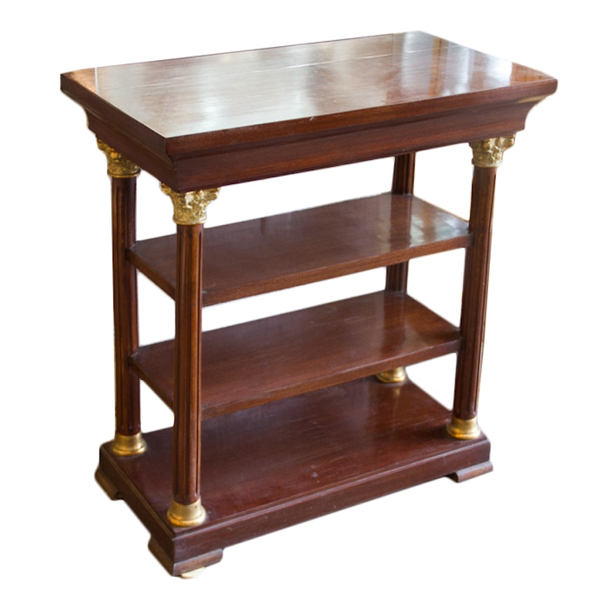 Empire Style Shelved Side Table