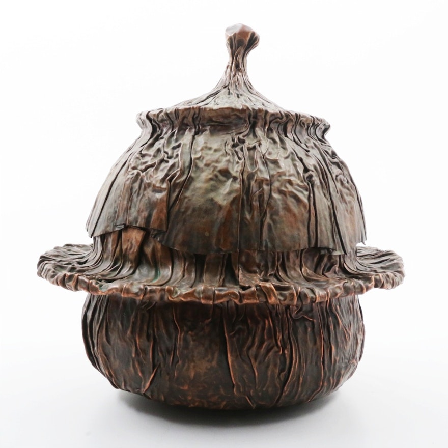 Artisan Noel Aronov Sculpted Copper Tureen