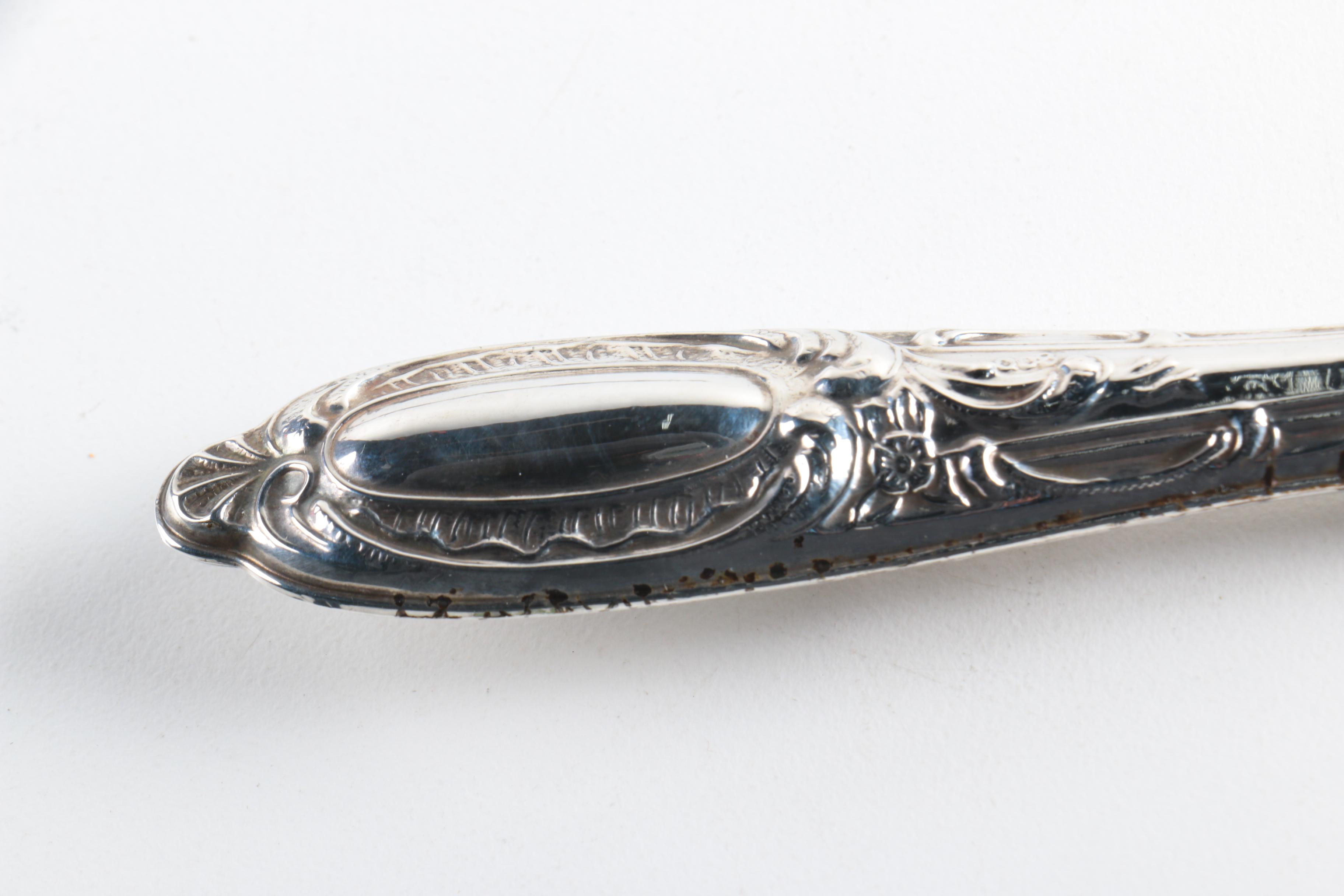 Argento 800 Silver Cake Set with Solingen Dessert Knives and Forks