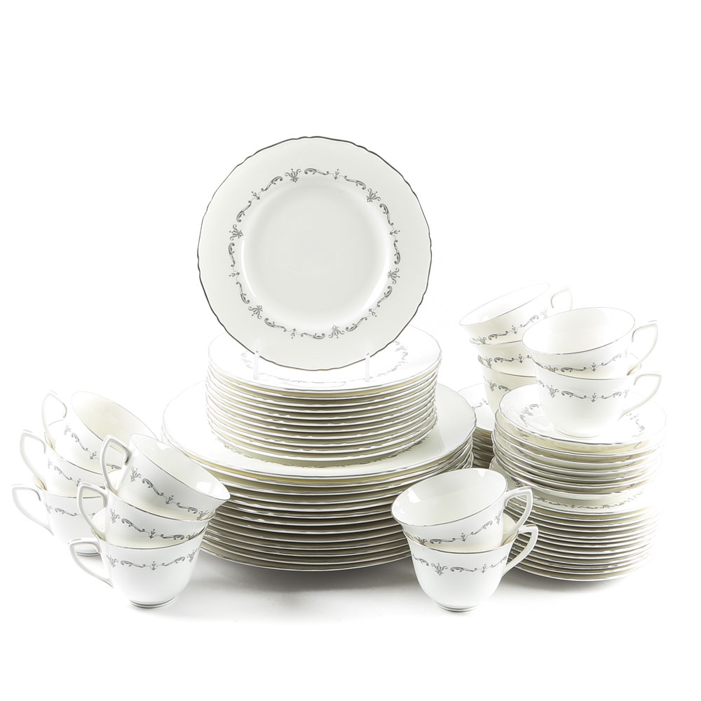 Vintage Royal Worcester "Silver Chantilly" Bone China