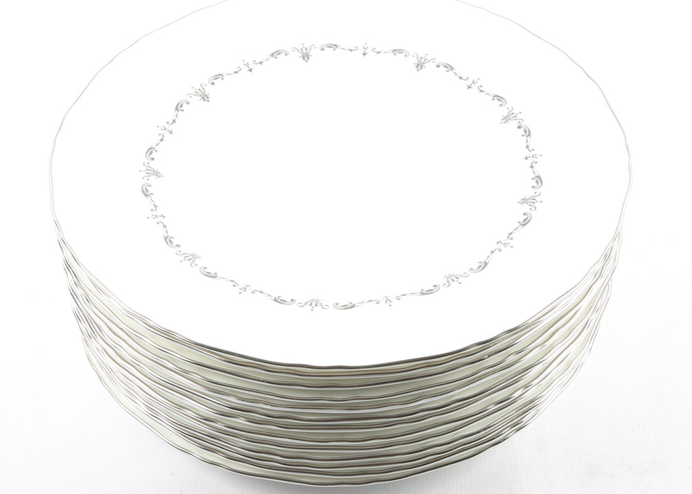 Vintage Royal Worcester "Silver Chantilly" Bone China