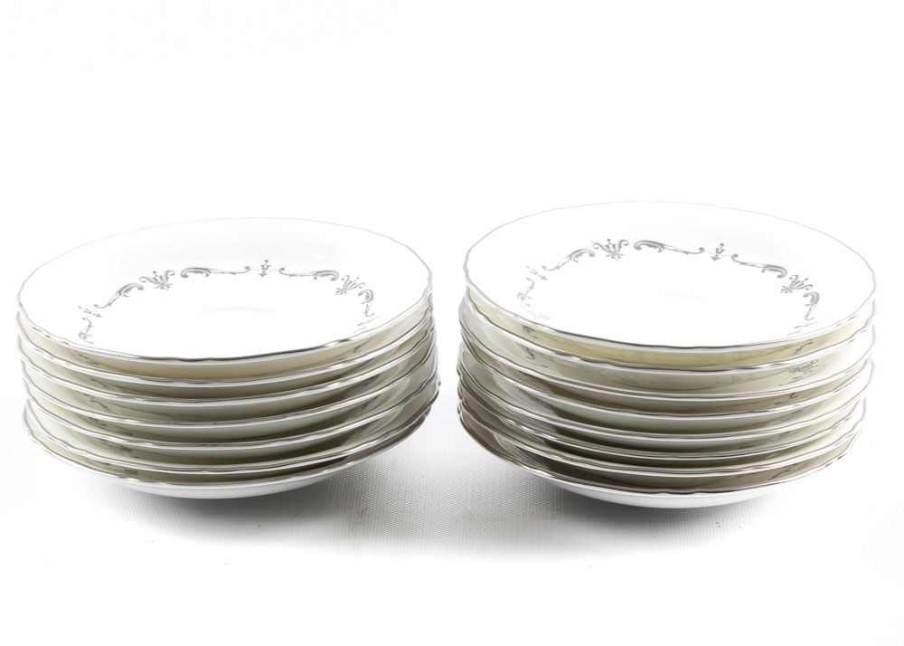 Vintage Royal Worcester "Silver Chantilly" Bone China