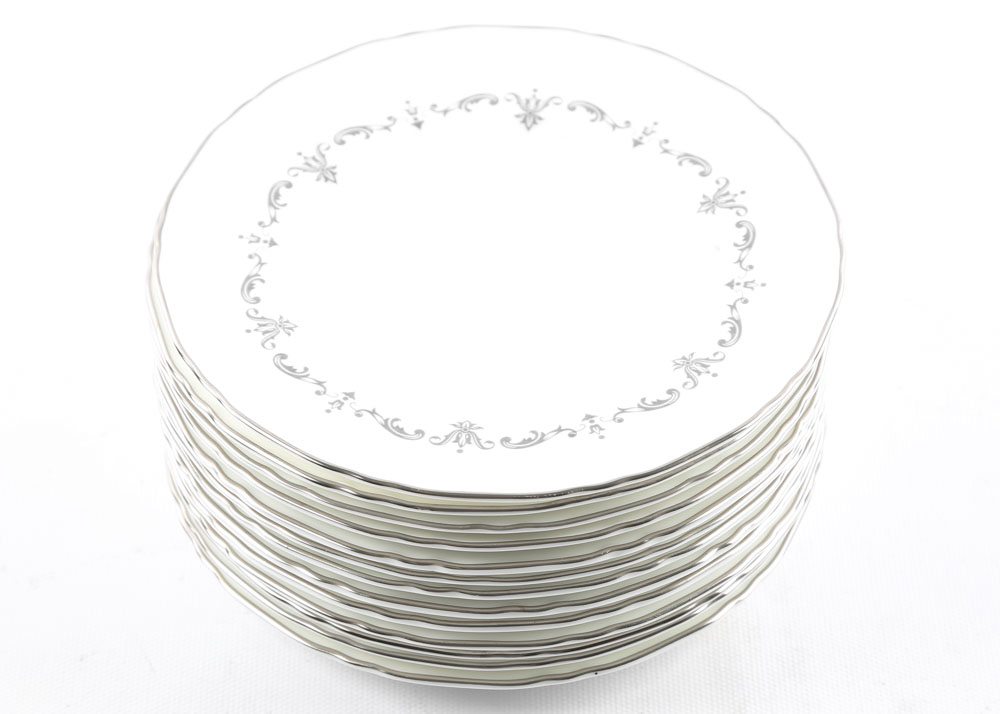 Vintage Royal Worcester "Silver Chantilly" Bone China